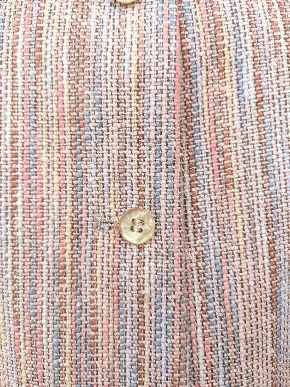 ORVIS Silk Dupioni Jacket Pastel Cropped Deadstock Sz XS S USA