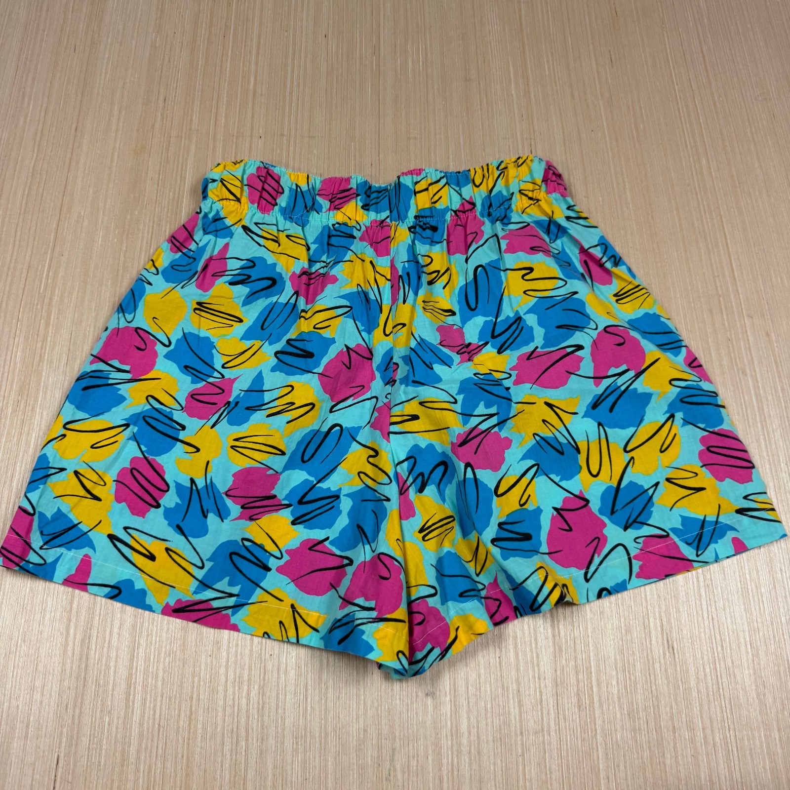Vintage 80s 90s Colorful Abstract Shorts Medium Women’s Beach Funky