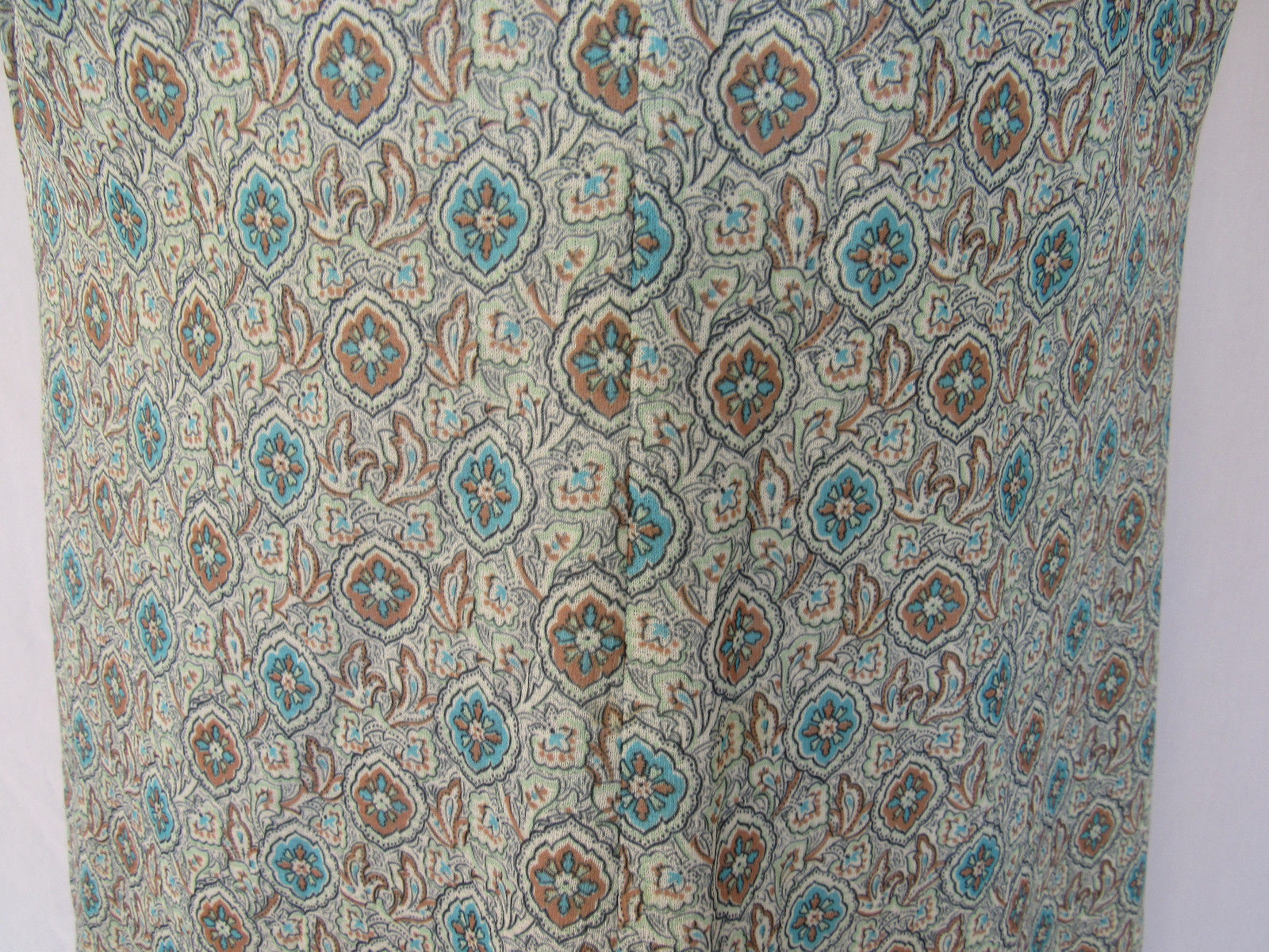 VINTAGE 1960s 70s MOD JUST’N TIME DRESS FLORAL PAISLEY BELT RUFFLE POLYESTER