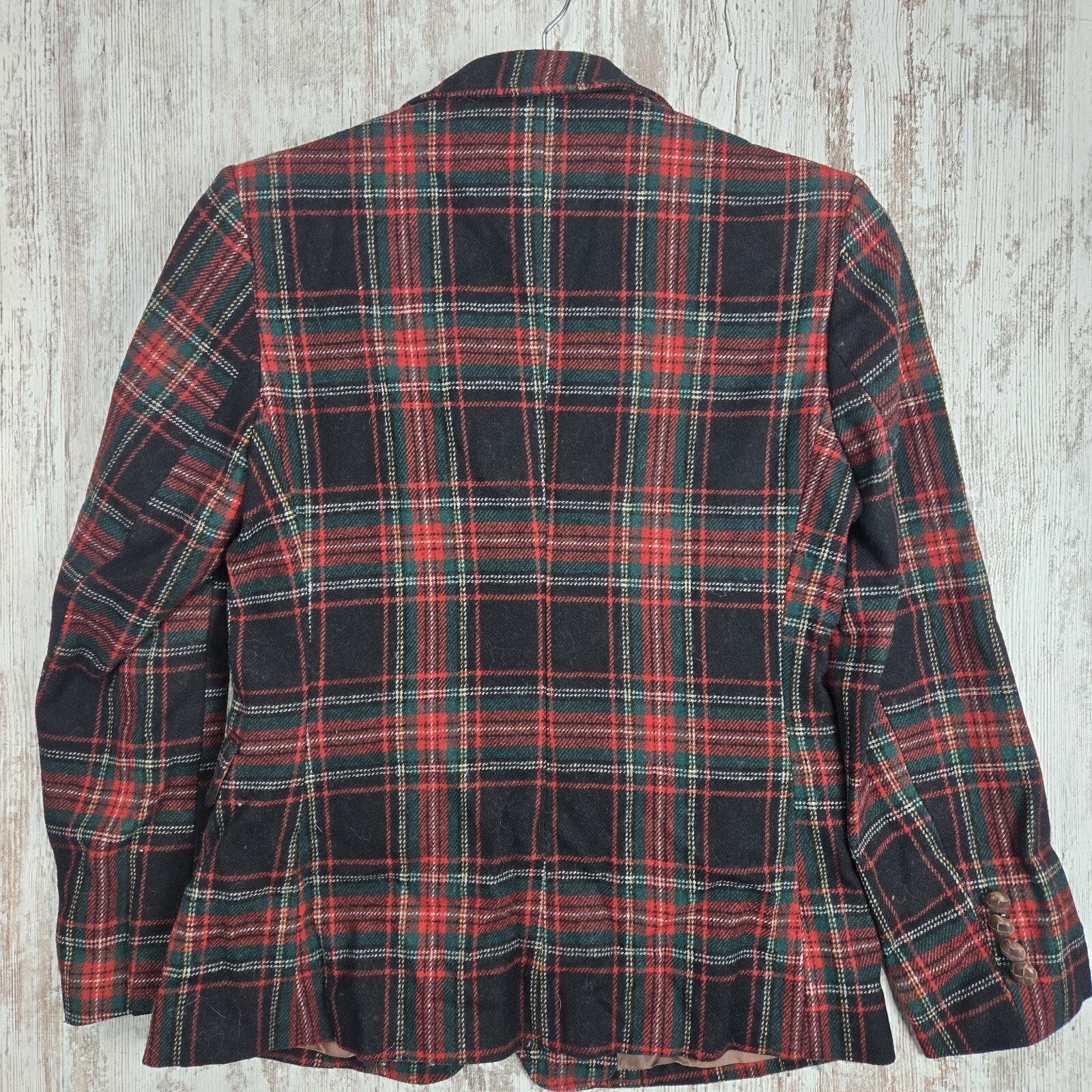Vintage Tartan Womens Size 10 Porsha By Winer Tartan Red / Green Blazer Wool