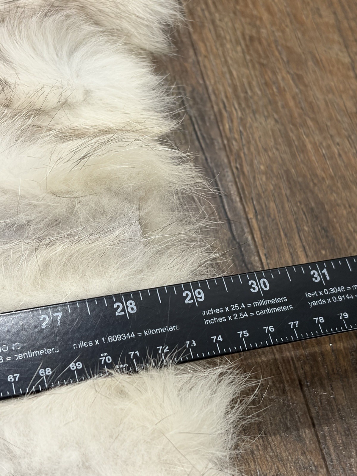Vintage 80s Nikki Blue Fox Fur Coat Medium White