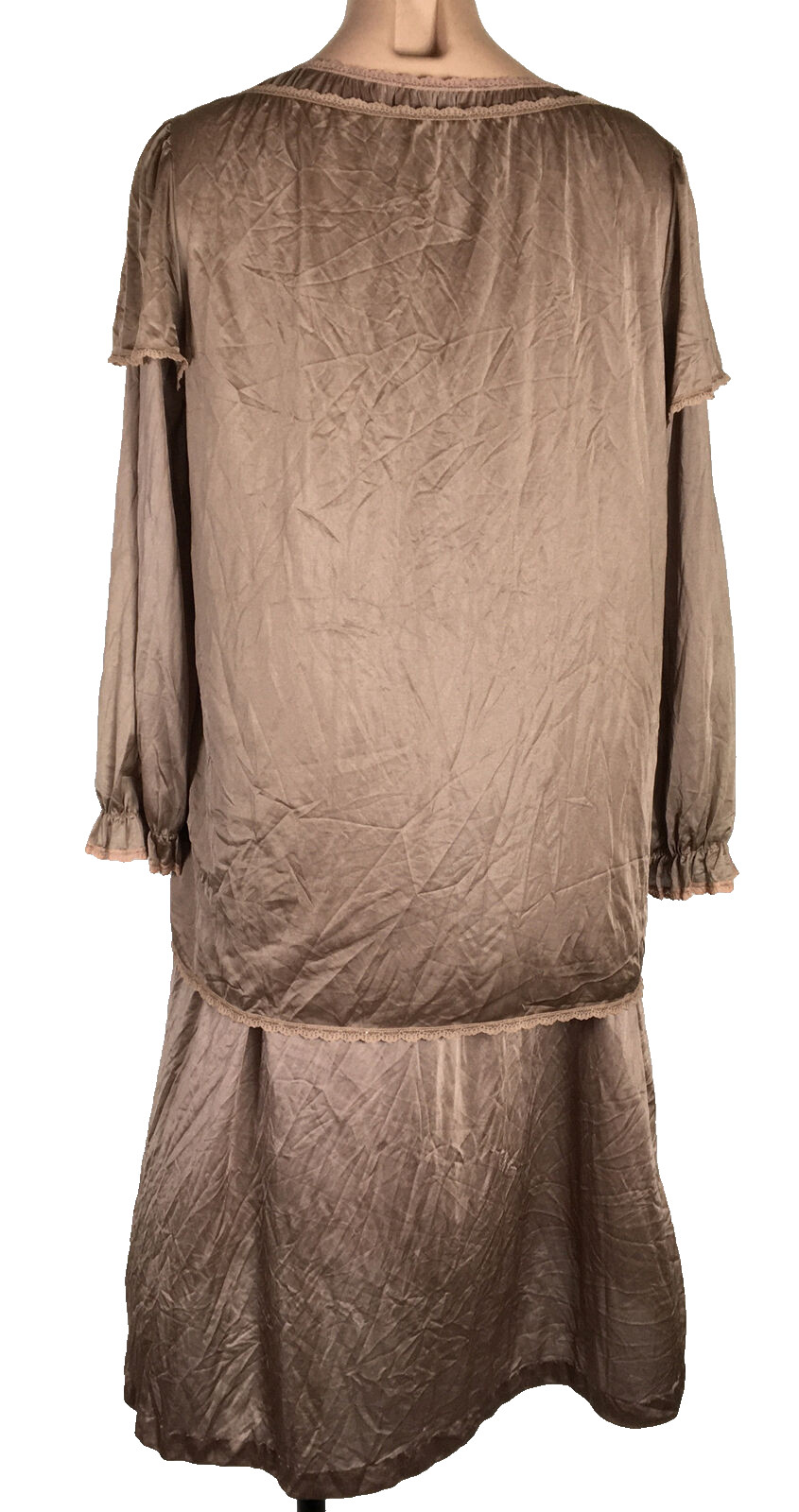 EXQUISITE VTG MISS ELAINE INTIME ERA CHIFFON Robe and Top Sz L ILGWU Union 2pc