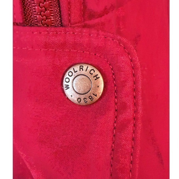 Woolrich Vintage Red Hooded Parka Jacket Women XL Ski Snowboard Cabincore Coat