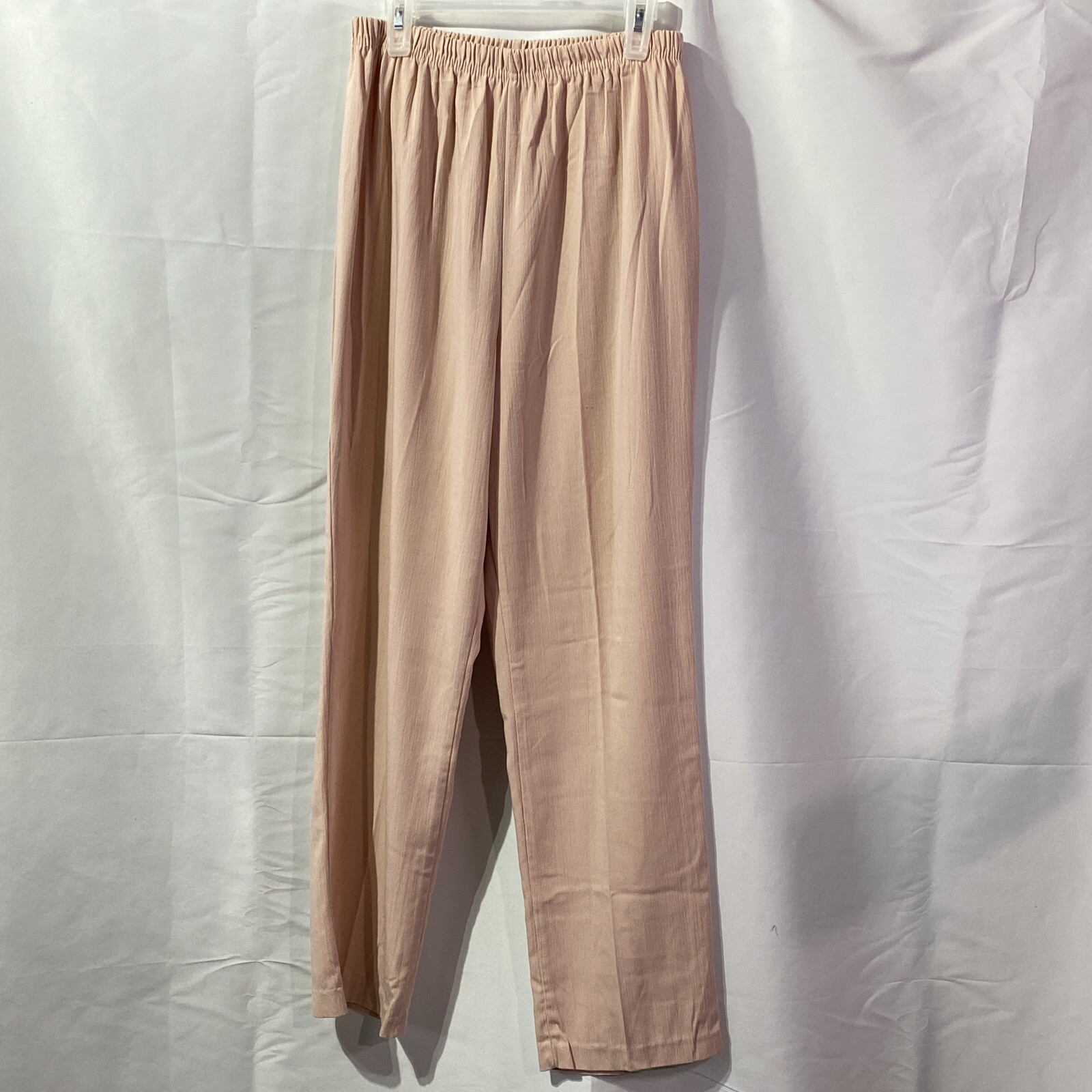 Pale Pink Pants Blouse VTG size 10P Two Twenty Button USA Petite Pantsuit Set