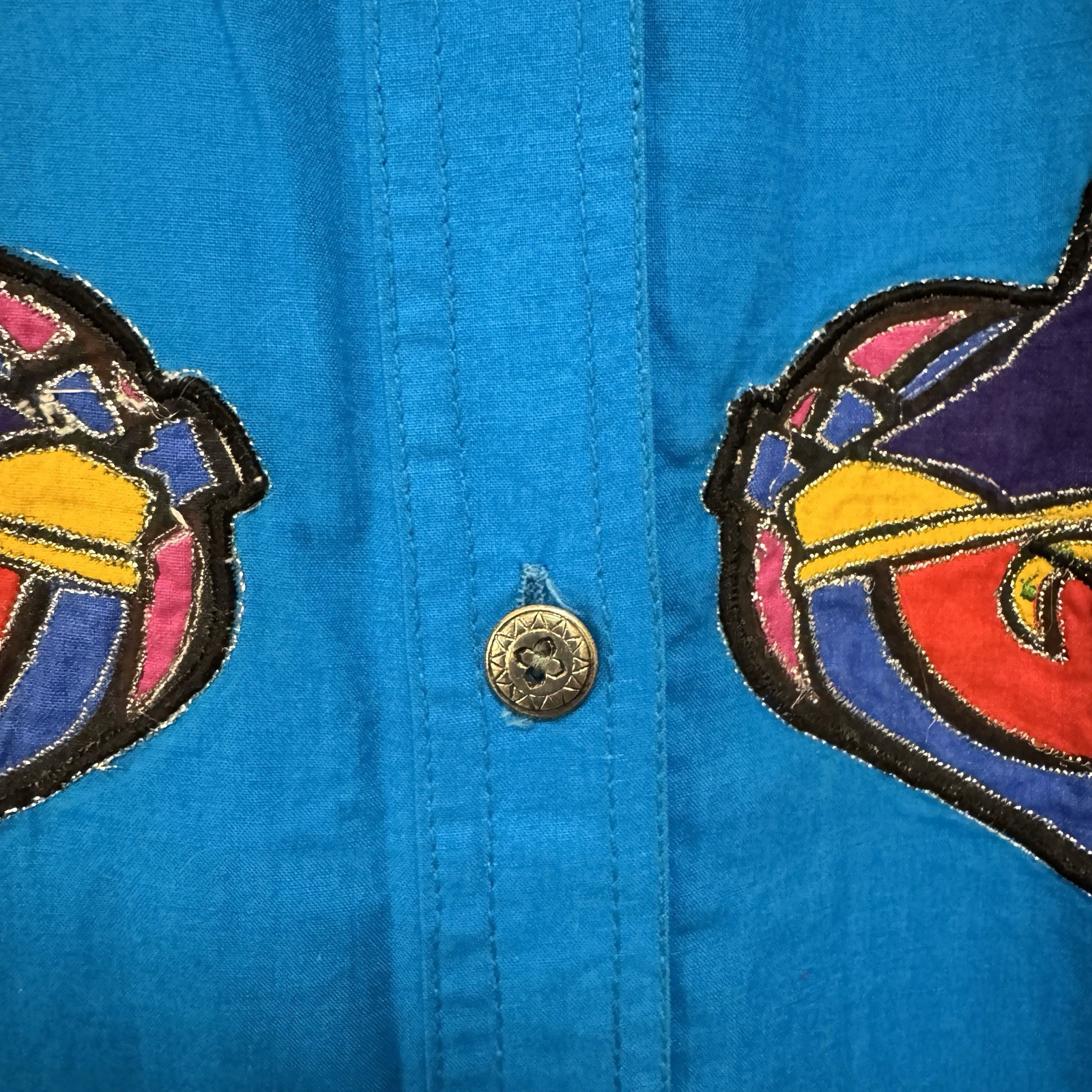 VTG Rodeo Western Wear Applique Button Shirt CowboyCore Women’s 90s NWT Y2K S