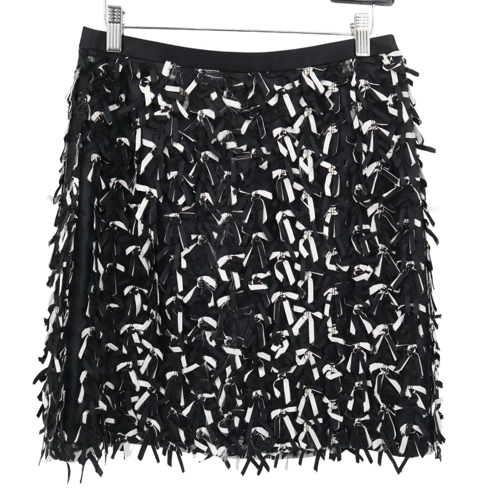 Shani Ribbon Bow Mini Skirt Womens 6 Black Vintage Retro 80s Y2K Twee Whimsigoth