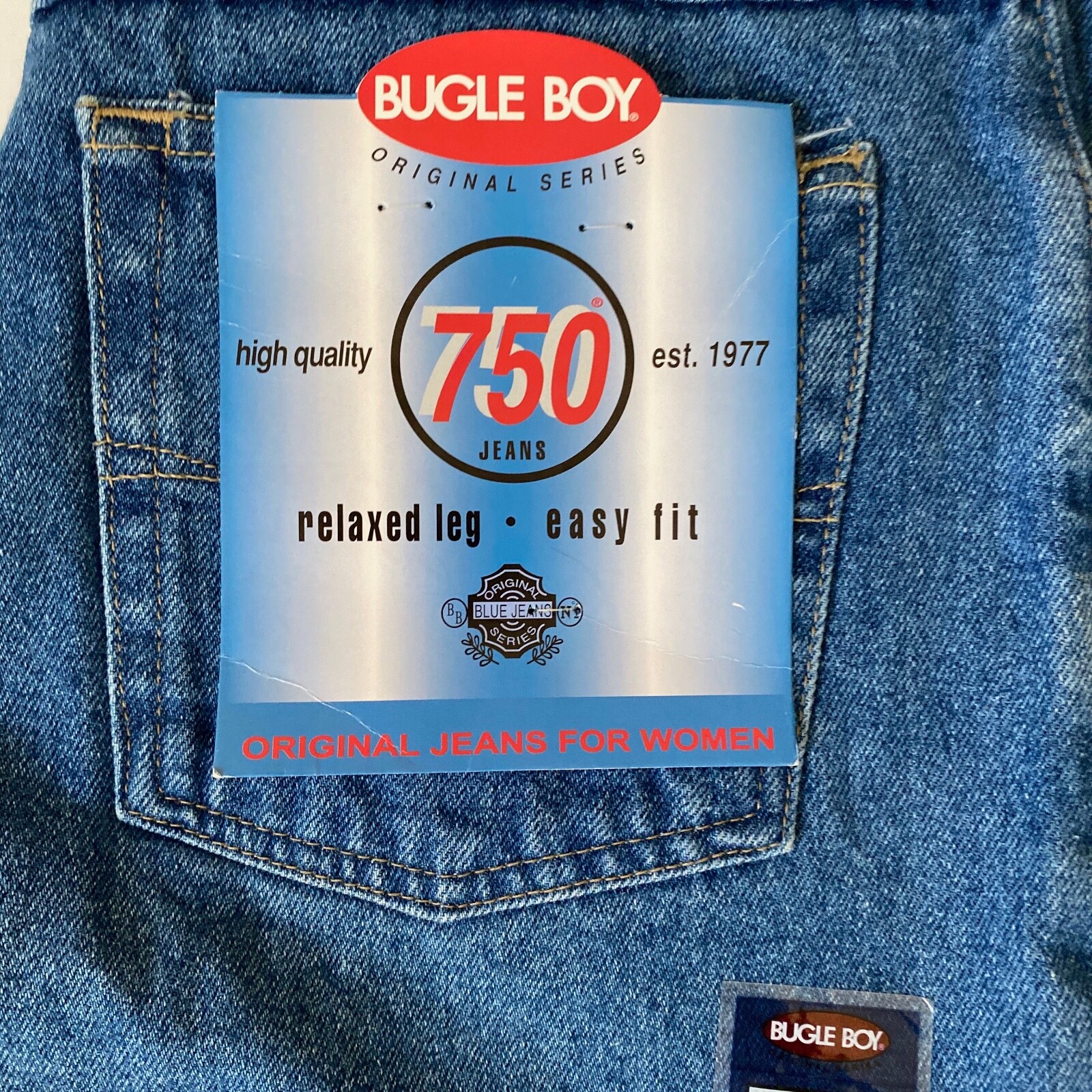 Bugle Boy Vintage Deadstock Mom Denim Jeans High Rise 31 x 30 14R 14″ Rise