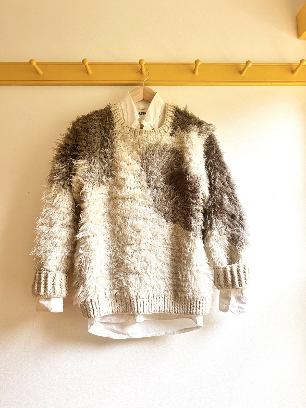 ISSEY MIYAKE All Style Co. Ltd vintage 70s 80s archival fuzzy fur knit sweater
