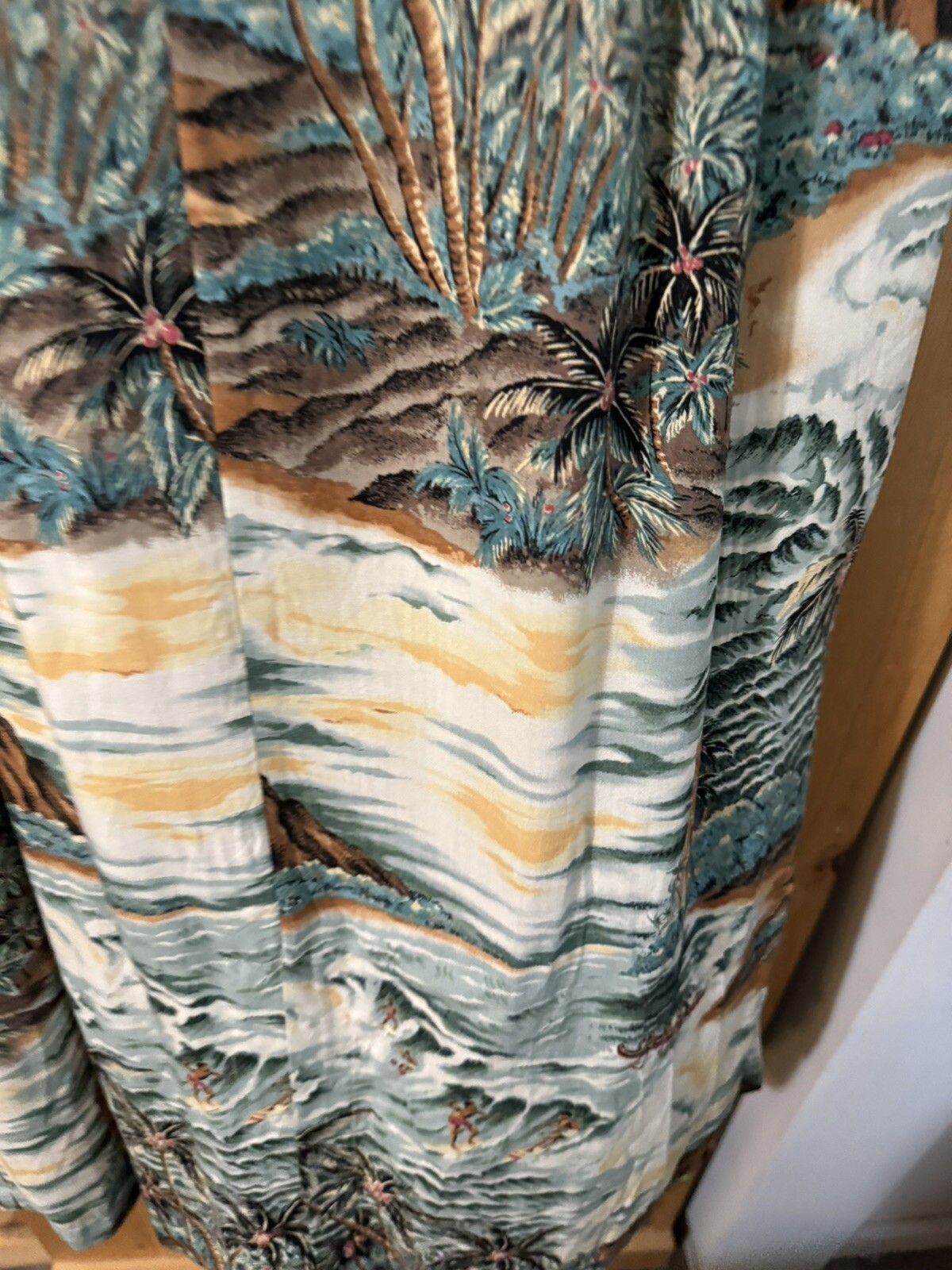 Womens Pineapple Juice Hawaiian MuumuuMidi (2 Flaws) SMALL BUST 18 Across