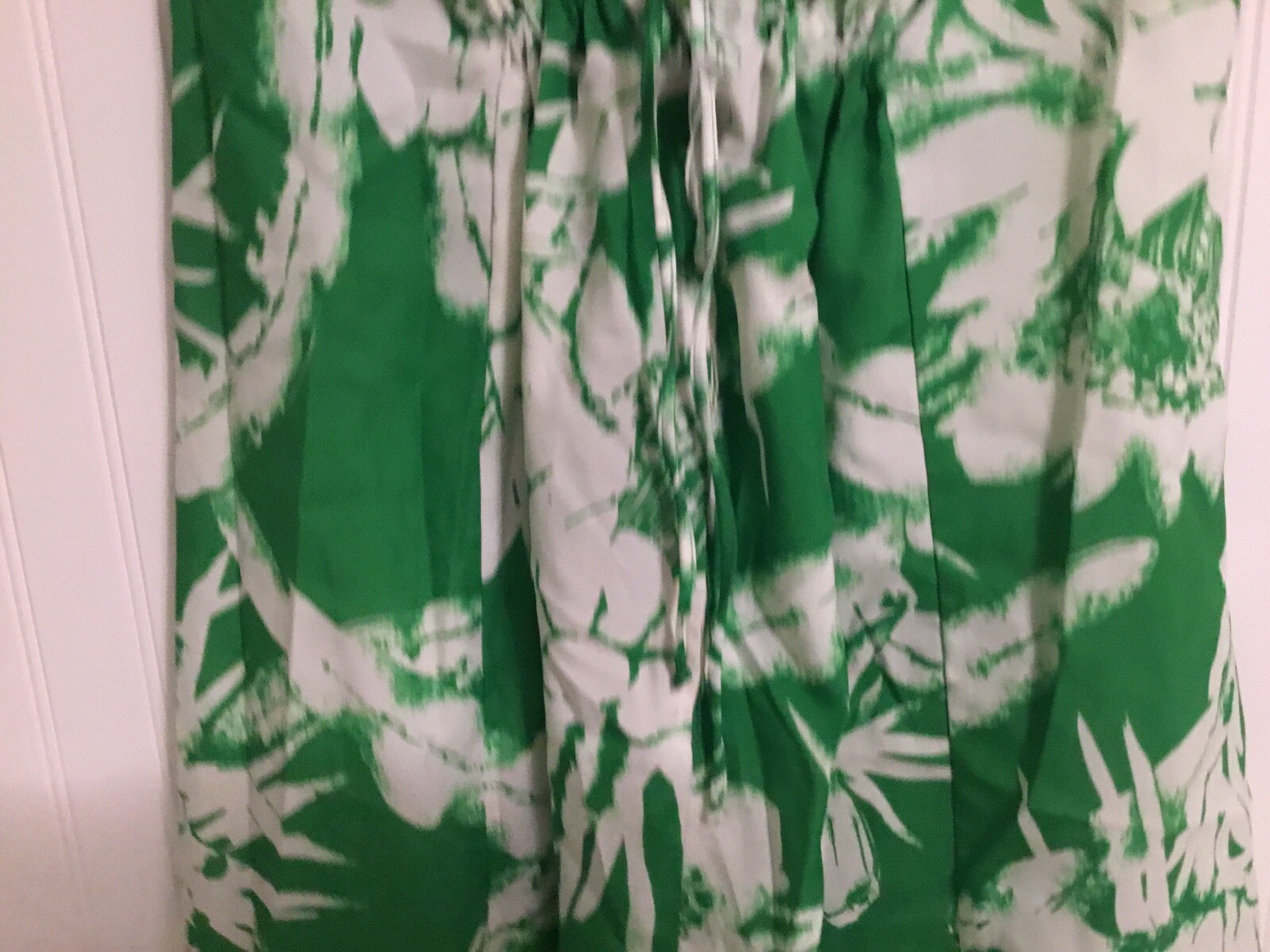 Vintage B Altman Fifth Avenue New York Size 12 Sleeveless Dress Green/white