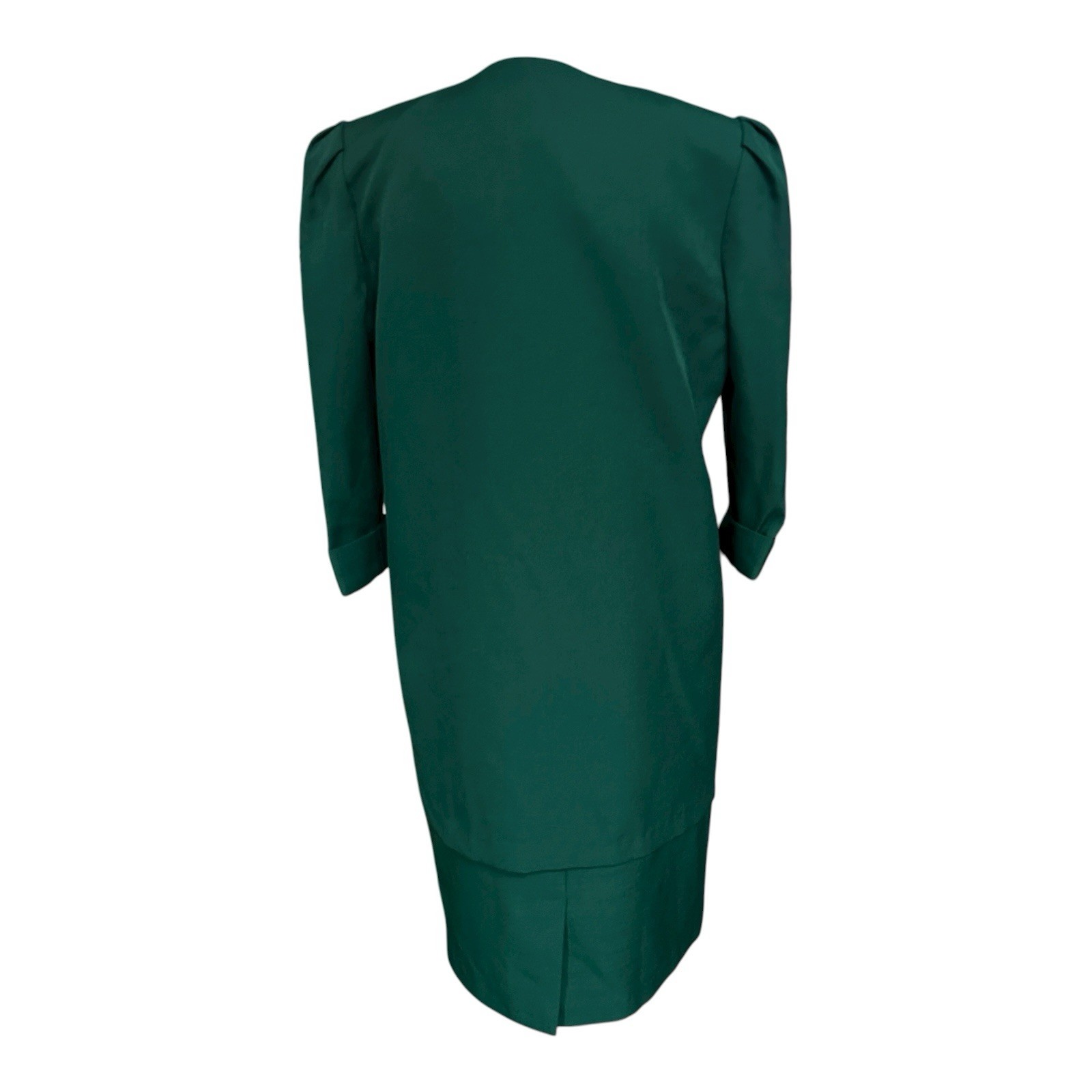 VTG 90s MOB Green Pearl Beaded Embellished Dress & Jacket Set M Whirlaway Frocks