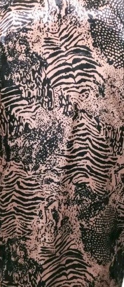 VTG Women S Shirt High Reg Collar Black Gold Animal Print Karen by Anette & Mika