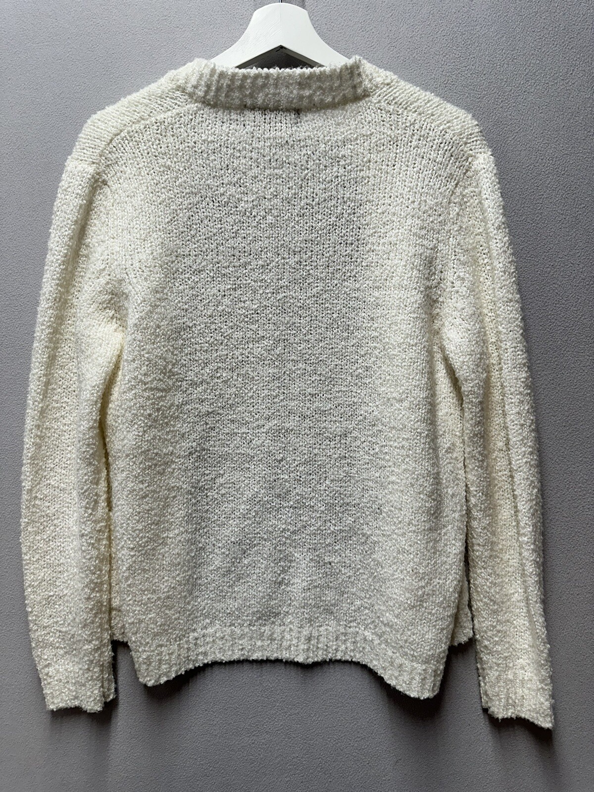 Vintage 1960’s LeRoy Knitwear Women’s Size L Cardigan Winter Sweater White