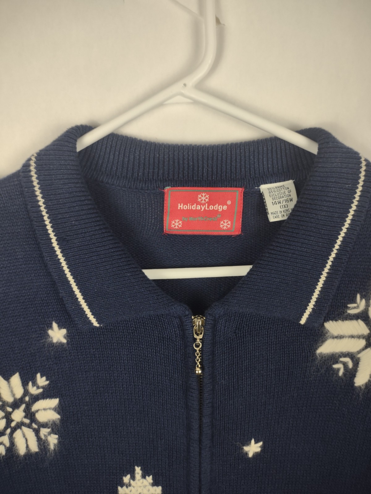 VINTAGE 90s Skiing & Snowflakes Novelty Cardigan Sweater 14W/16W Ugly Christmas