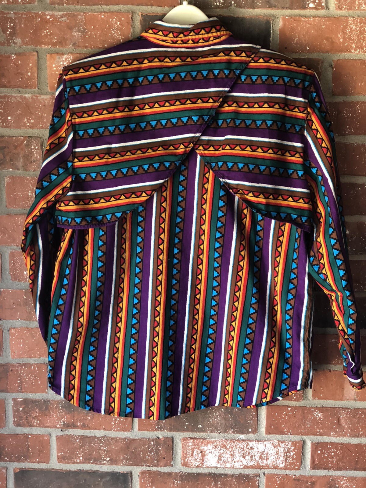 VTG Rodeo Western Wear Women Large Long Sleeve Button Shirt Vest Aztec Southwest