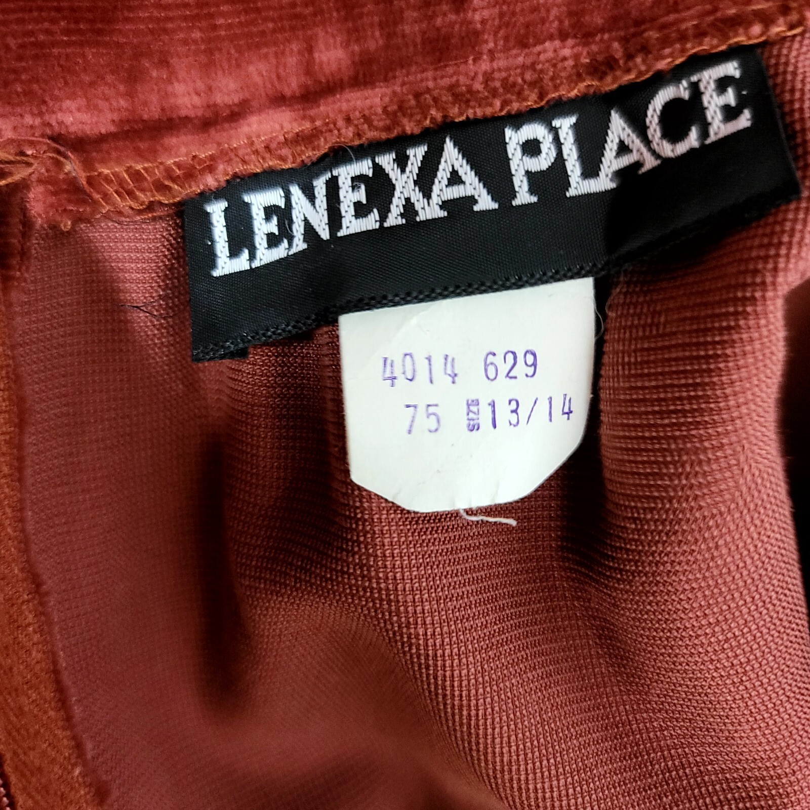 Vintage 70s Lenexa Place Rust Velour 2Pc Skirt Suit Set Belted Maxi USA ILGWU