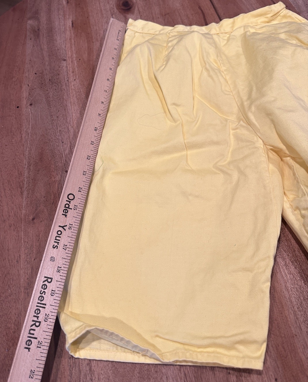 Vintage Bright Yellow High Waisted Shorts Pleated Women’s Retro Side Zip