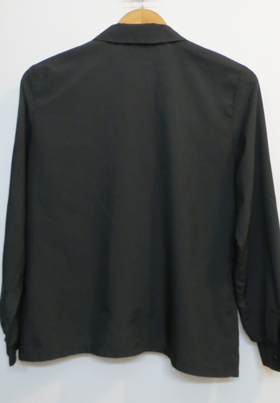 Vintage Bradley Ltd Shirt Womens Medium/Large Black Red Button Up Long Sleeve