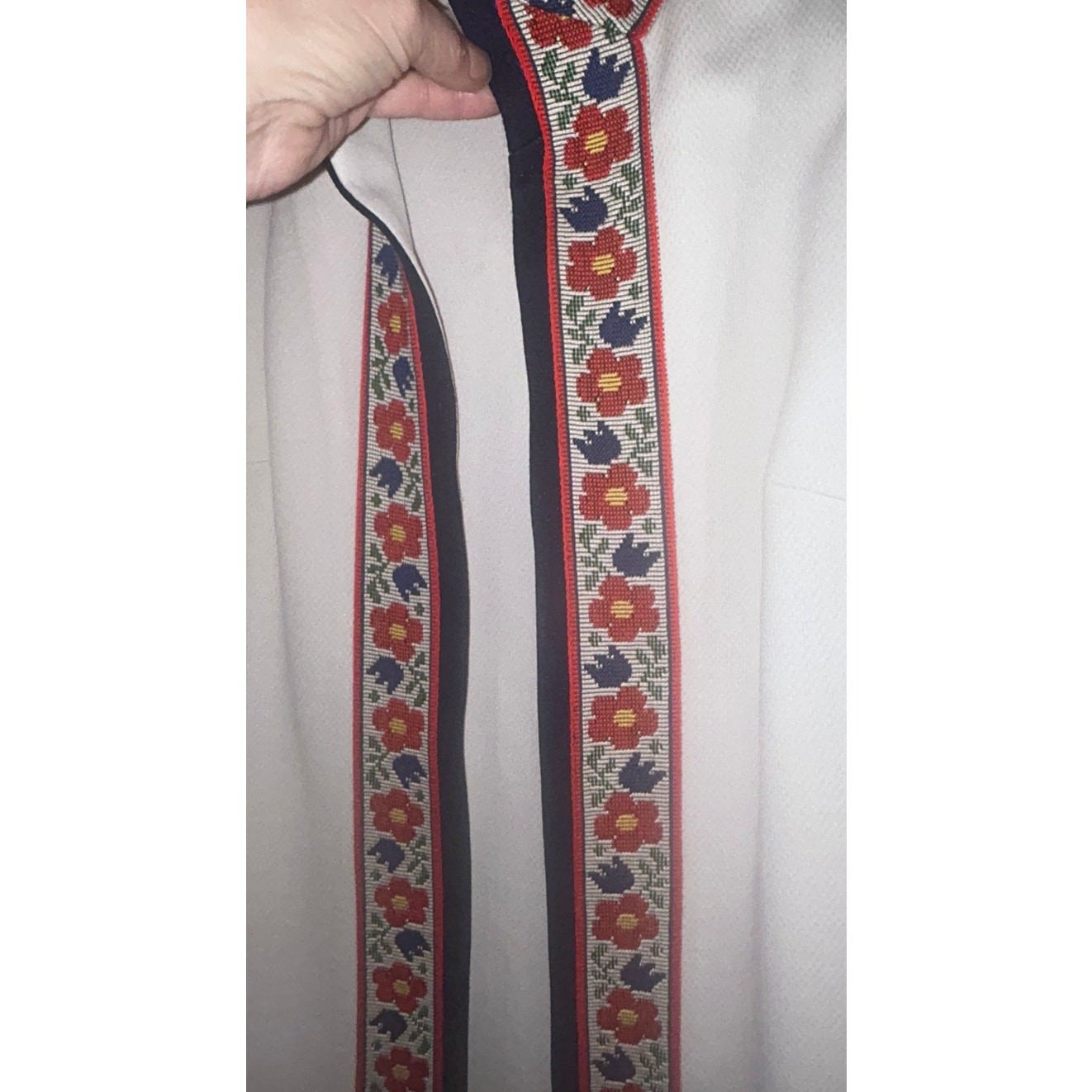 Vintage 1960s Nardis of Dallas Two Piece Dress Set | Mod Folk Embroidered Trim