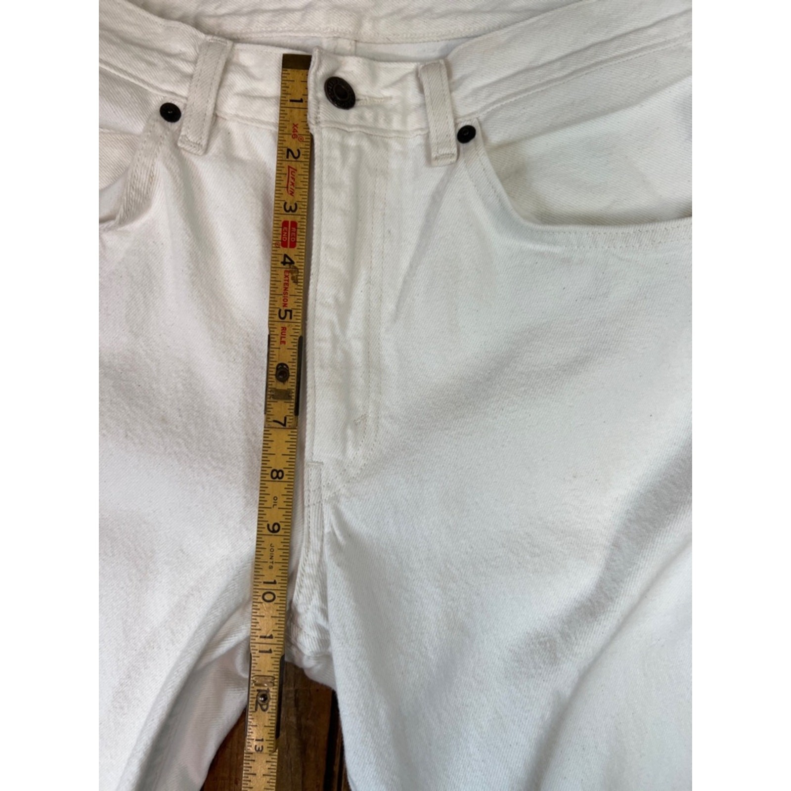 Vintage 90s Women’s Levi’s 517 Orange tab White Denim Jeans high waisted