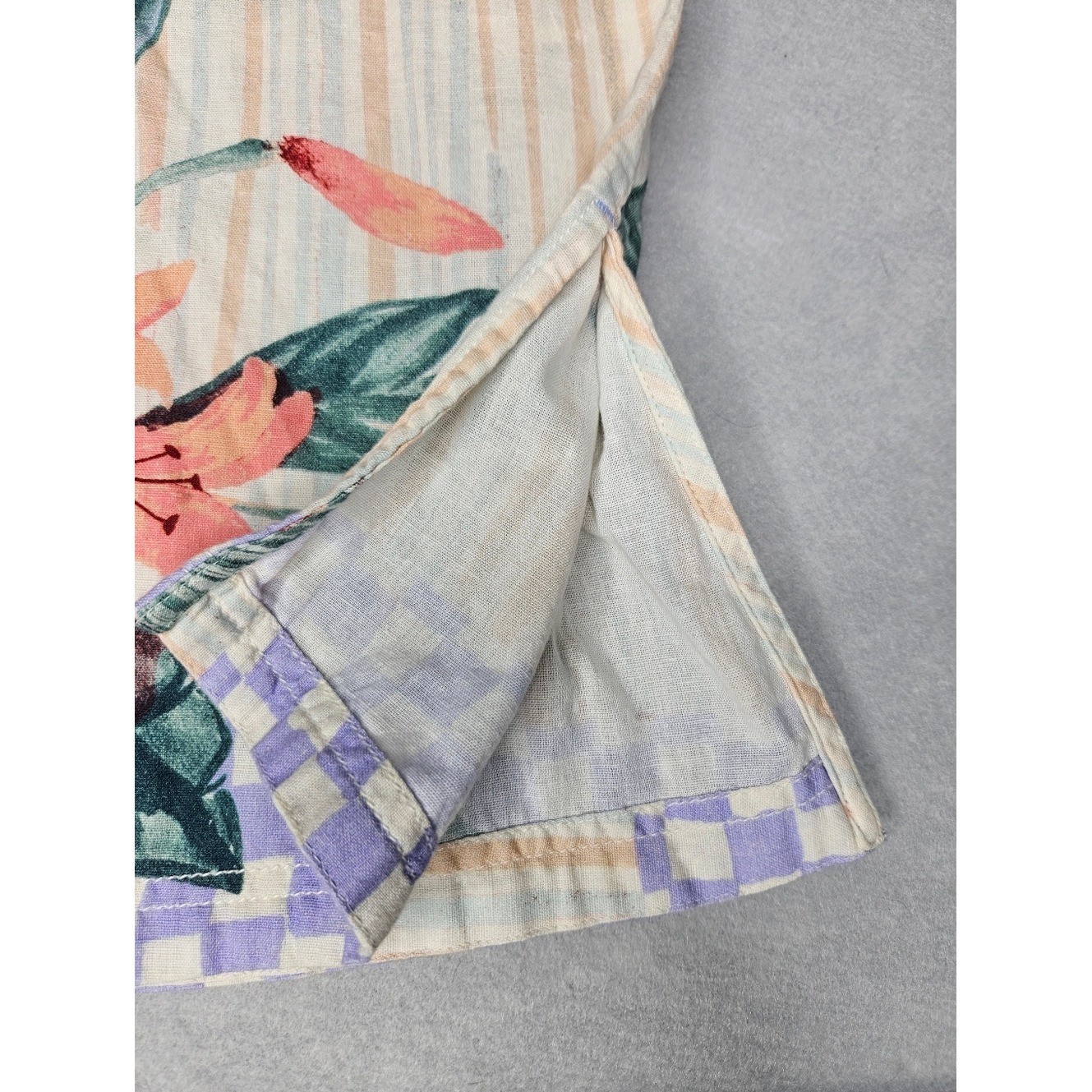 We The Free Retro Tropics Linen Blend Shirt Sz Medium Floral Resortwear Summer