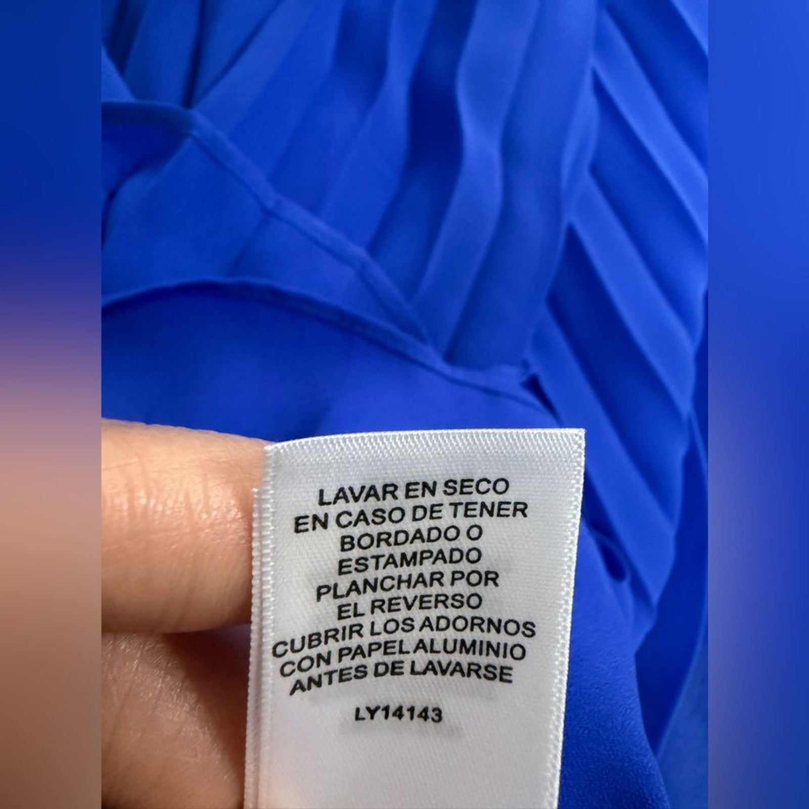 Laundry By Shelli Segal Pleated Royal Blue Mini Dress Size 6