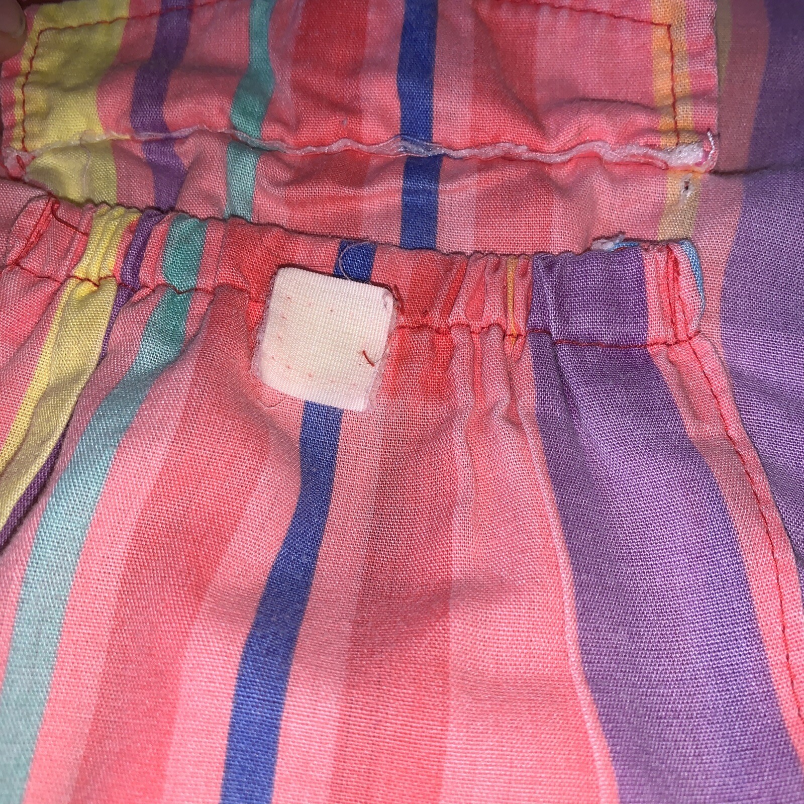 Vintage Button Up 70’s EBER San Francisco Top Pastels Striped Women’s Small ?