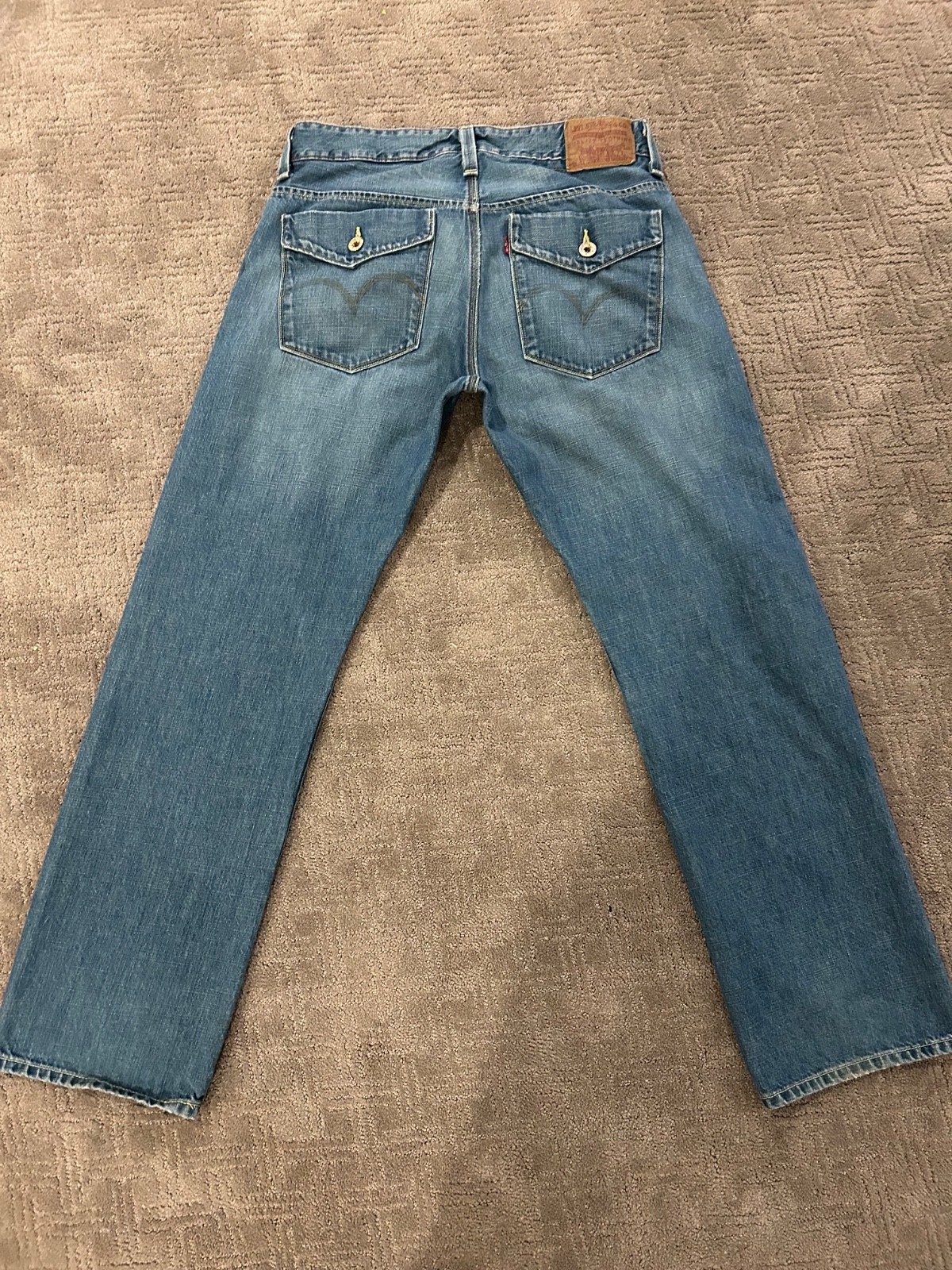 Vintage Y2K Levi’s 701S, Asymmetric Stitching, Mismatched Factory Sample