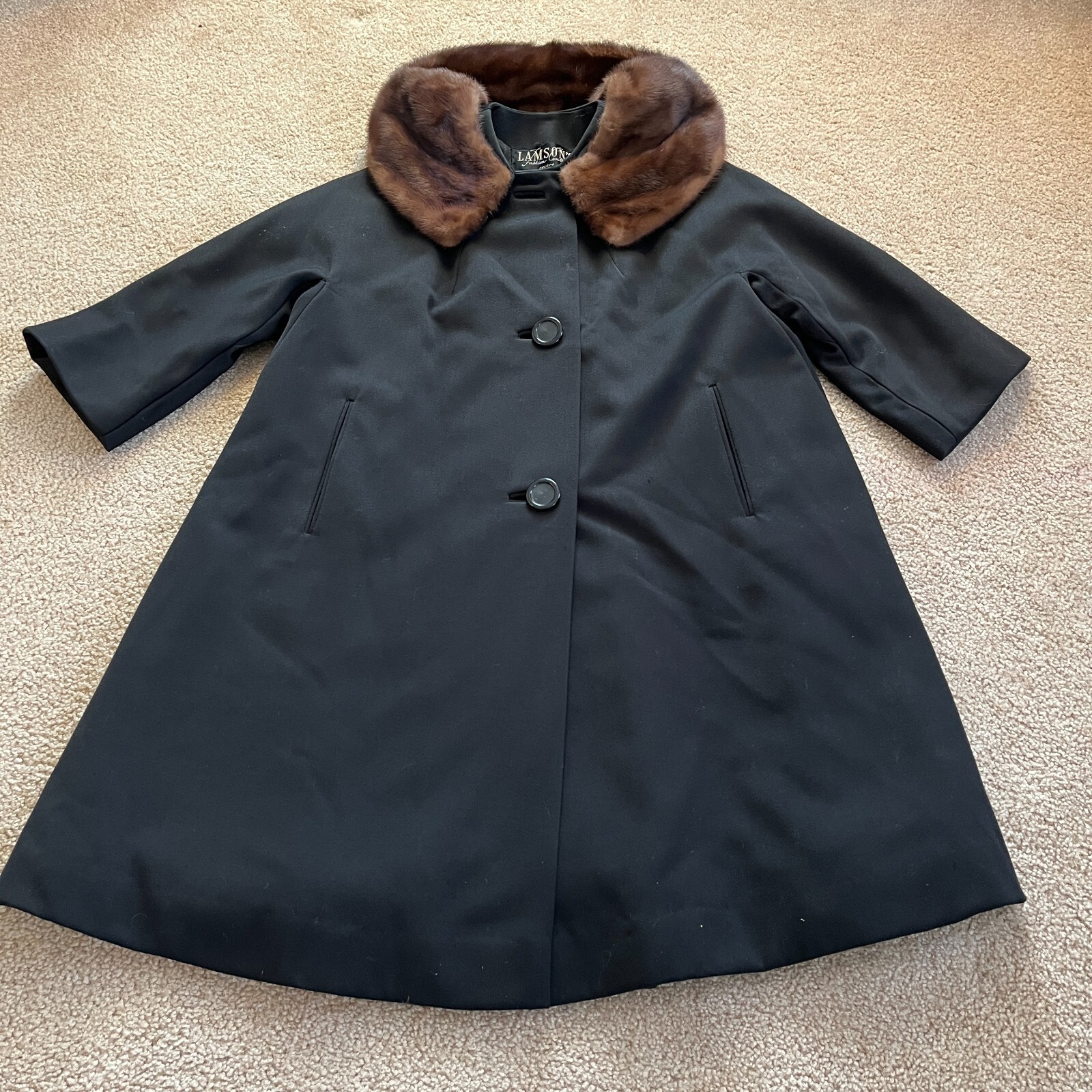 Vintage 40s Forstmann Lamson’s Ladies Coat Fashion Center Womens Size M/L