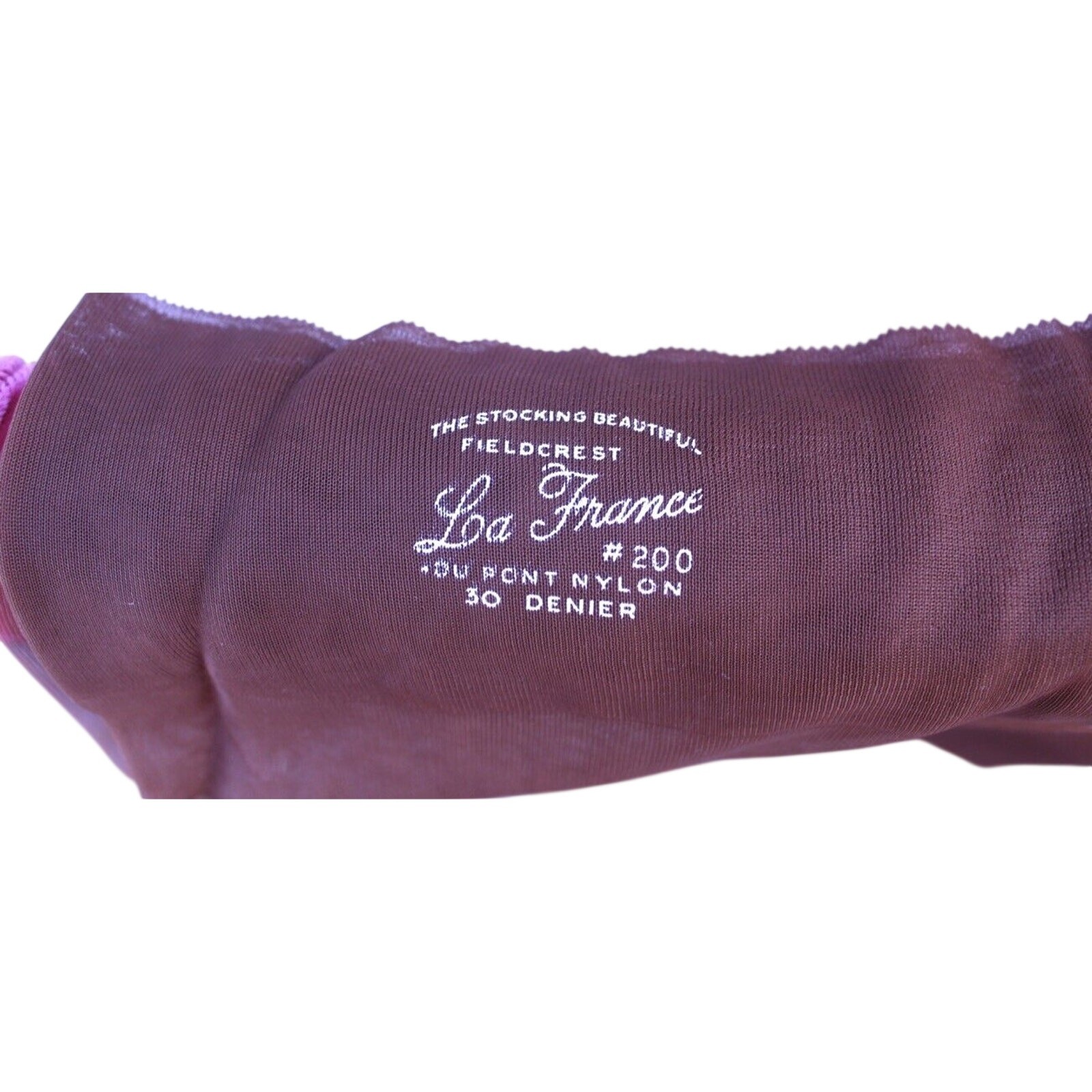 VTG Nylon Stockings La France Cuban #200 Seamed Hosiery Brown Toast Sz10 #2 NIB