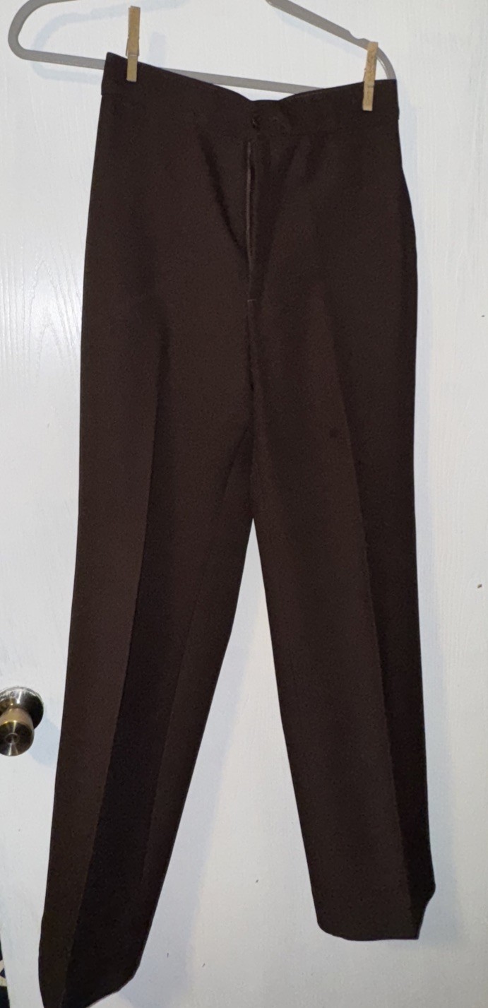 Vintage 1970s Levi’s Women’s Pantsuit chocolate brown polyester single button