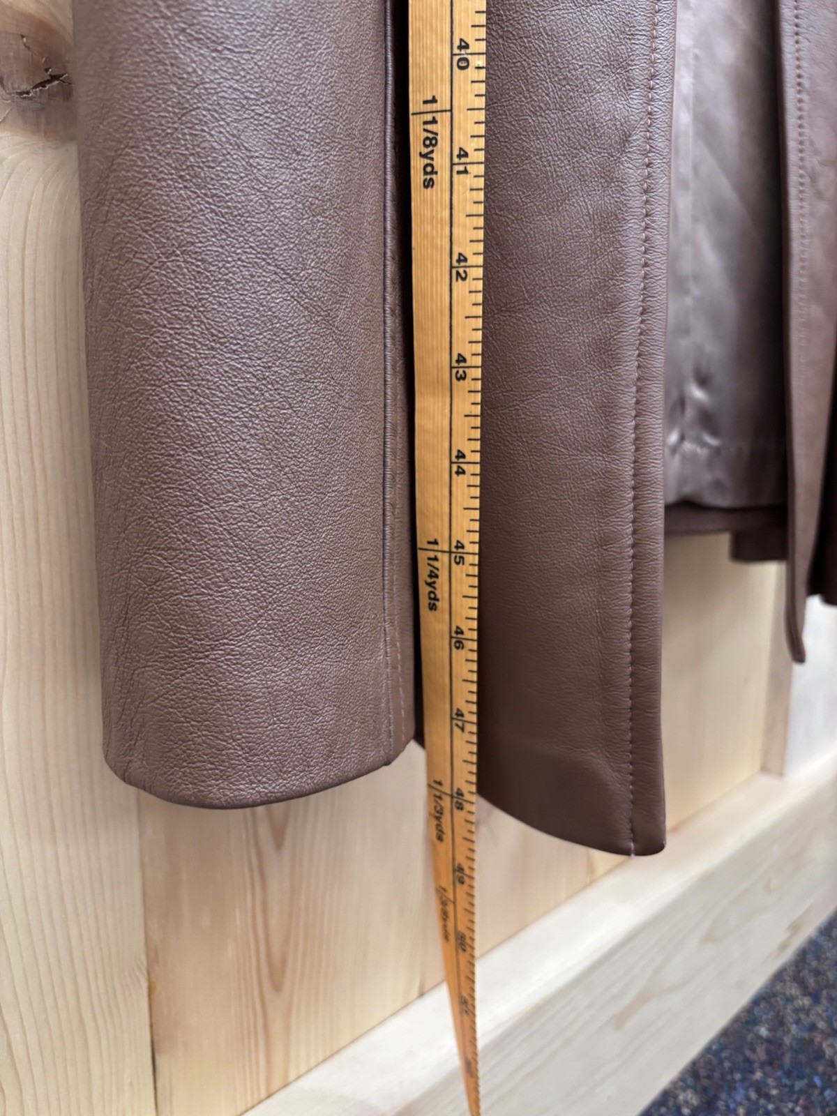 VTG Leathers by New England Sports Wear Co Brown Leather Trench Coat women’s S