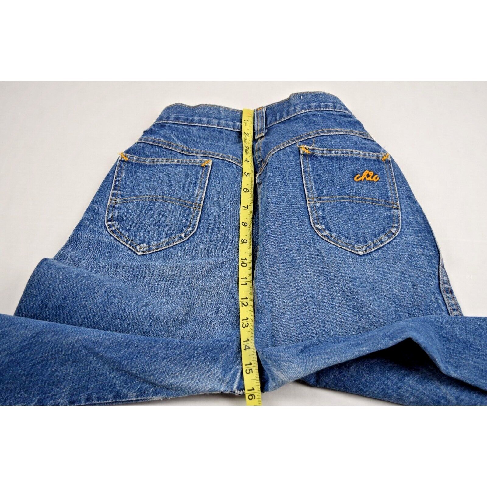 Vintage Chic by HIS Jeans 32 x 28 70s Classic Blue High Waist Boot Cut Made USA