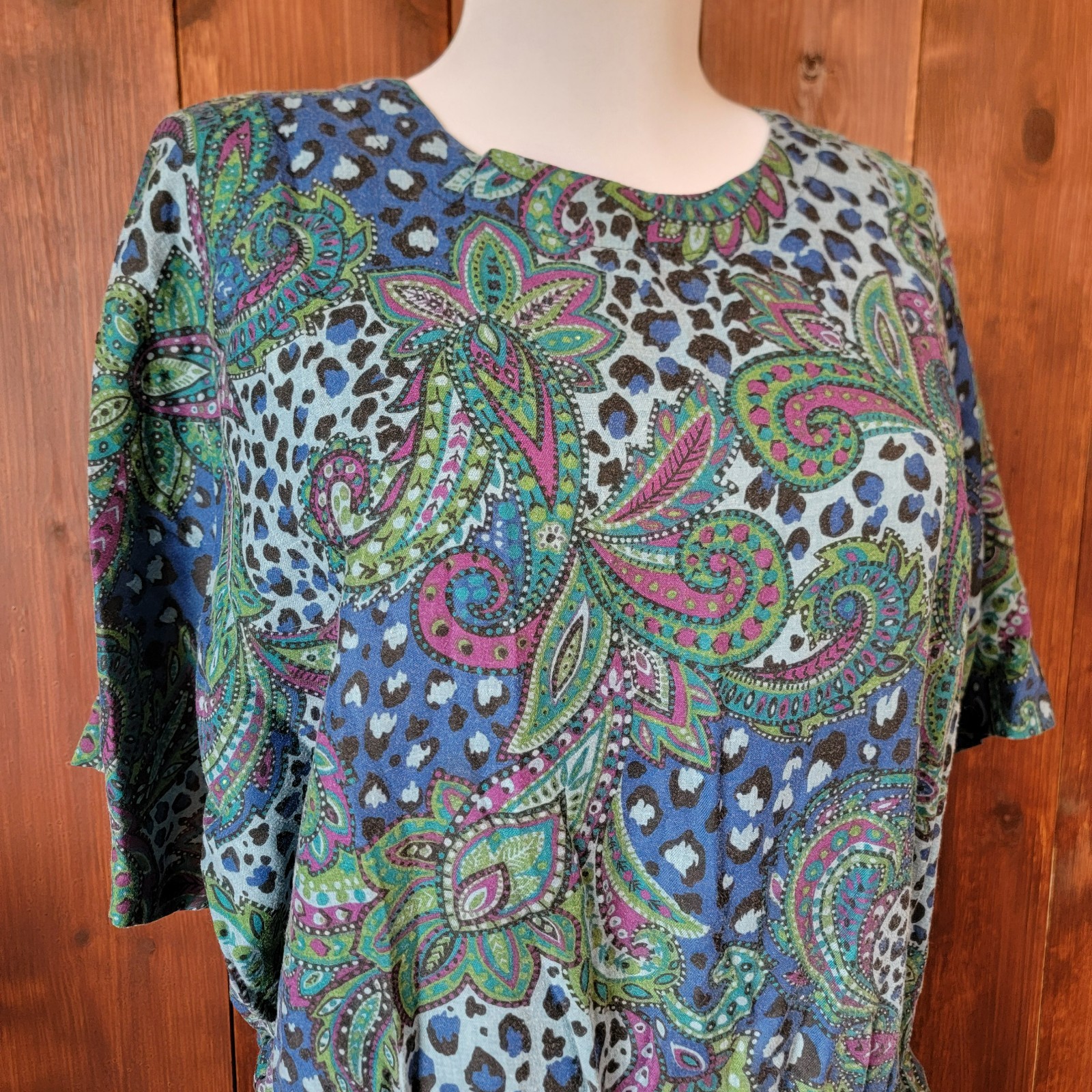 Vintage Geeky Secretary Liz Claiborne Women 12 Blue Floral Midi Dress 90s Pencil