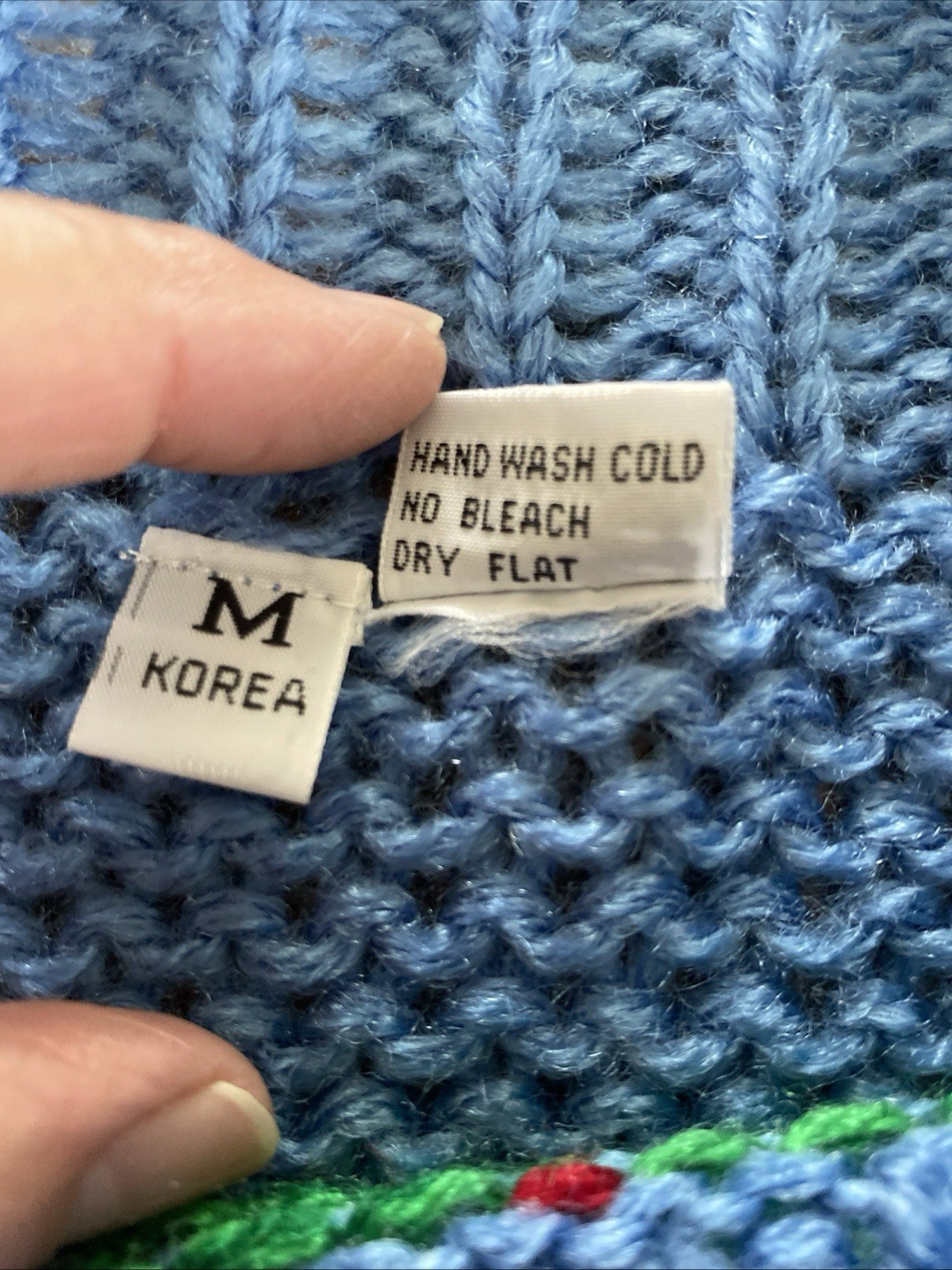 Vintage Cottage Core Grandma Sheep Sweater Korea Sz M Unbranded Adorable