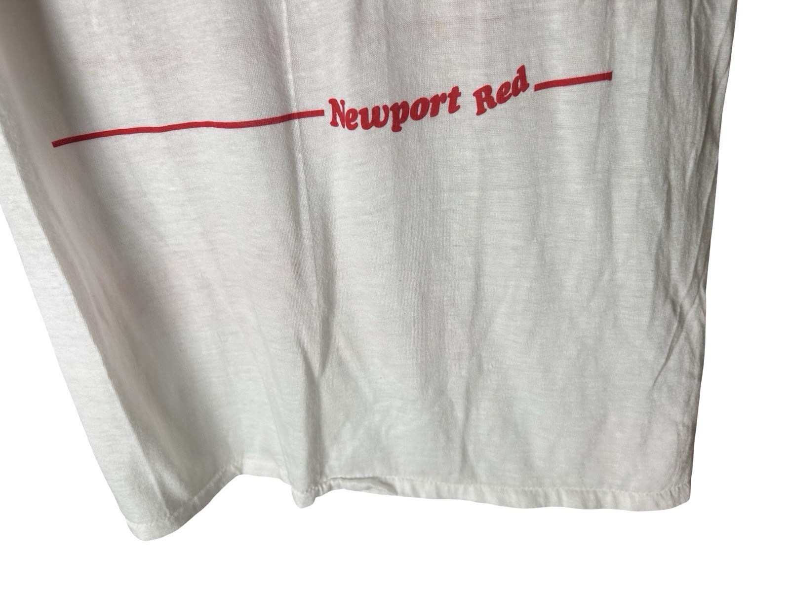80s Newport Cigarettes Ringer T-Shirt Sz M Red Alive Pleasure Single Stitch READ