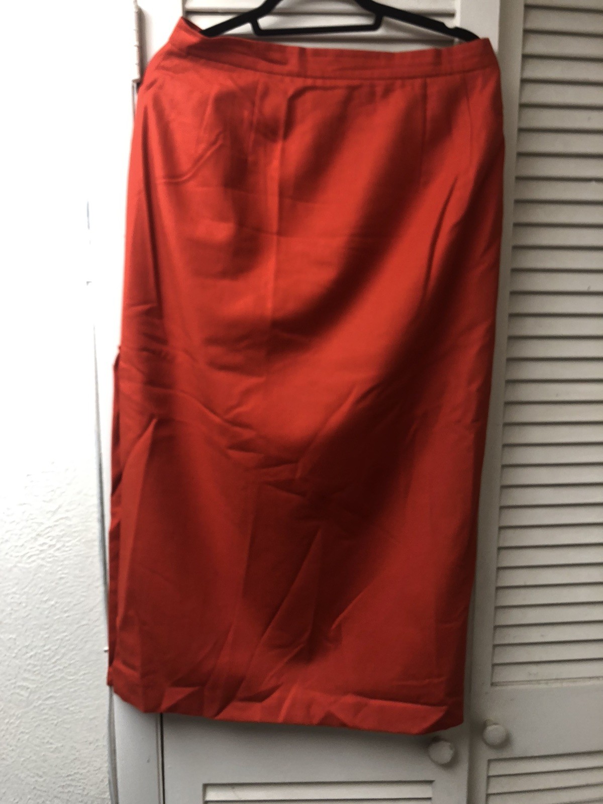 Vtg Harve Benard Holtzman Red Skirt 14 Midi Straight Side Split 100% Wool