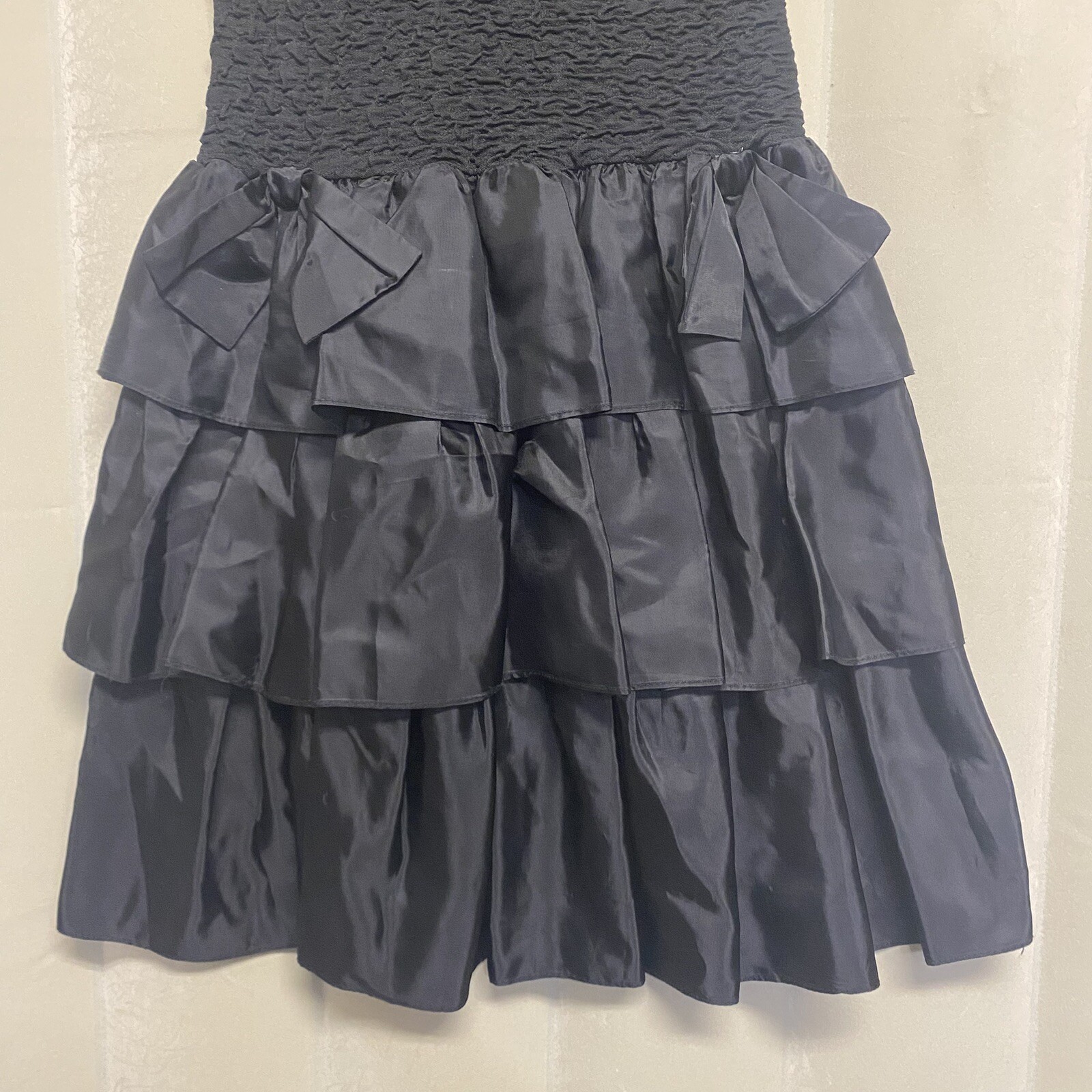 Vintage Wild Dress Women’s Dress Medium Fit Flare Tiered Bows Dirty Dancing 60s