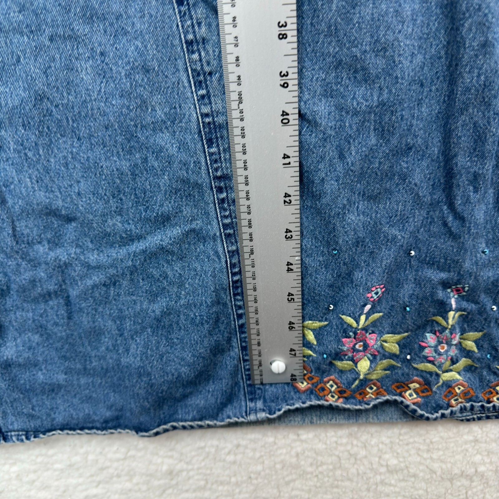 Vintage Jumper Maxi Dress XL 14 16 Denim Cottagecore Prairie Grandma Western