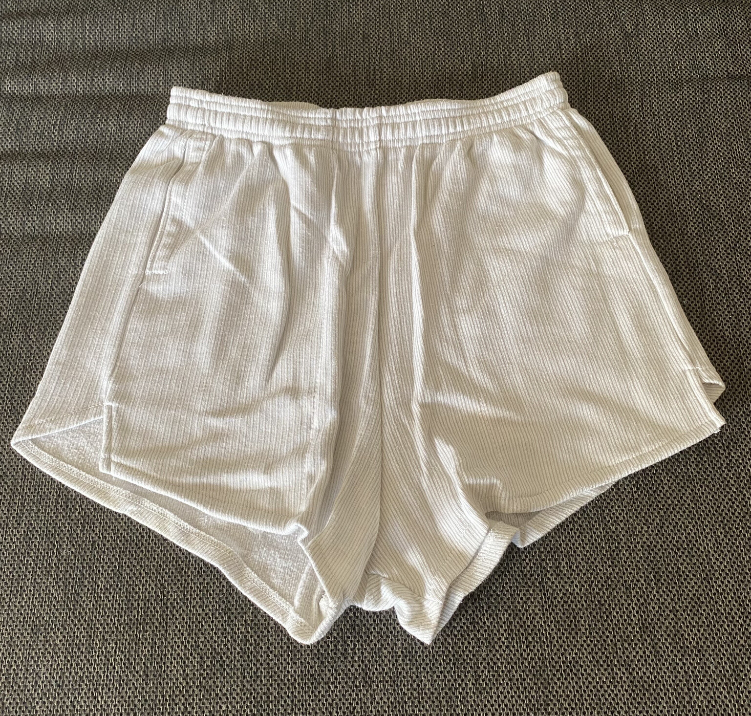 SEXY Vintage Russell Athletic Womens Running Gym Yoga Shorts White 1980’s USA
