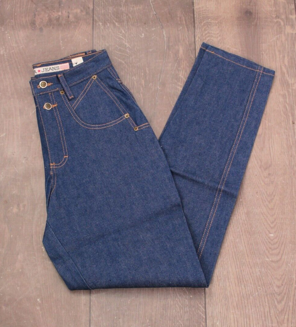 VTG Women’s 80s 90s NOS ZENA Jeans Sz 26″ 1980s 1990s Dark Wash High Waist