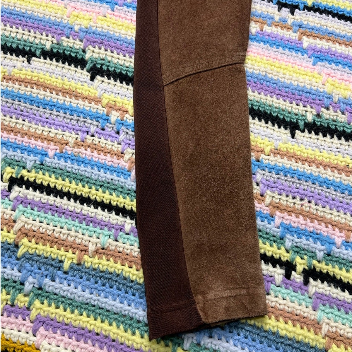 Vintage 80s Bisou Bisou Paris Brown Suede Riding Trouser Leggings