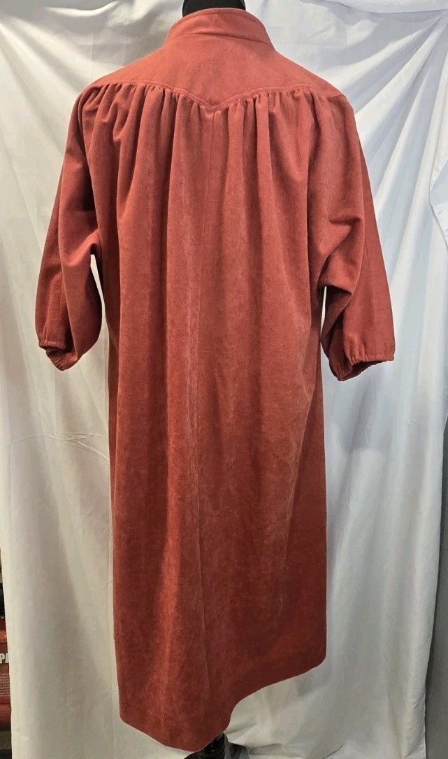 Lorac Original Burnt Orange Dress 3/4 Button-up Size XL Collard