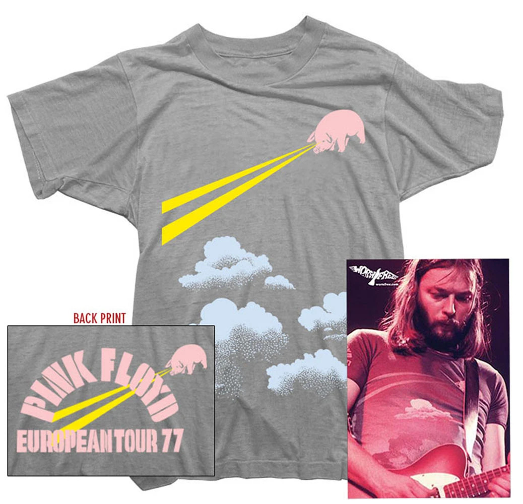 Pink Floyd Womens T-Shirt – Floyd Tour 77 Tee worn by David Gilmour – Officially