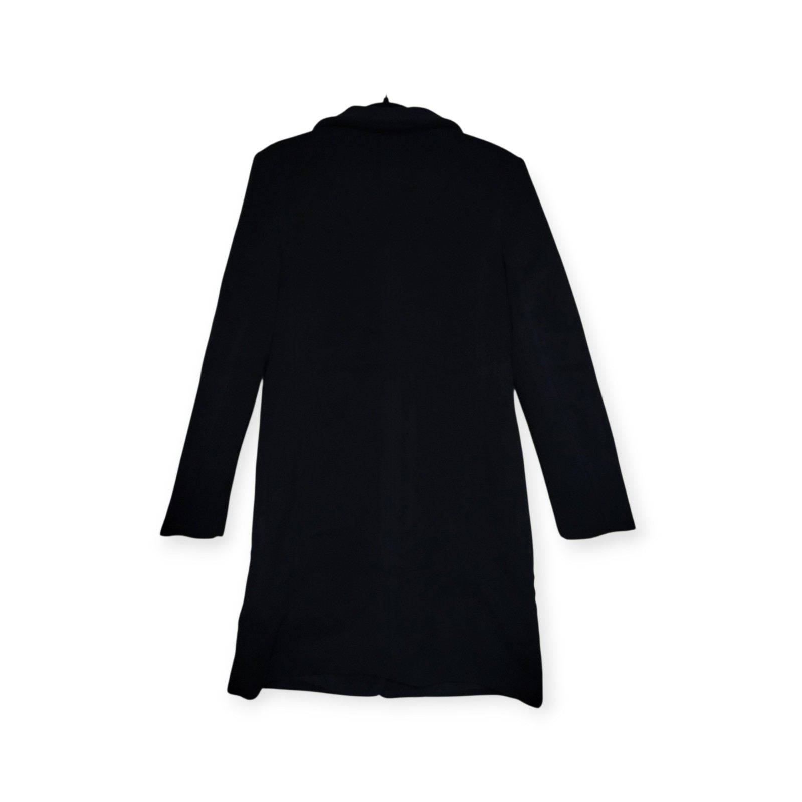 Quince Womens XS NWOT Wool Cashmere Cocoon Coat Black Shawl Collar Horn Buttons