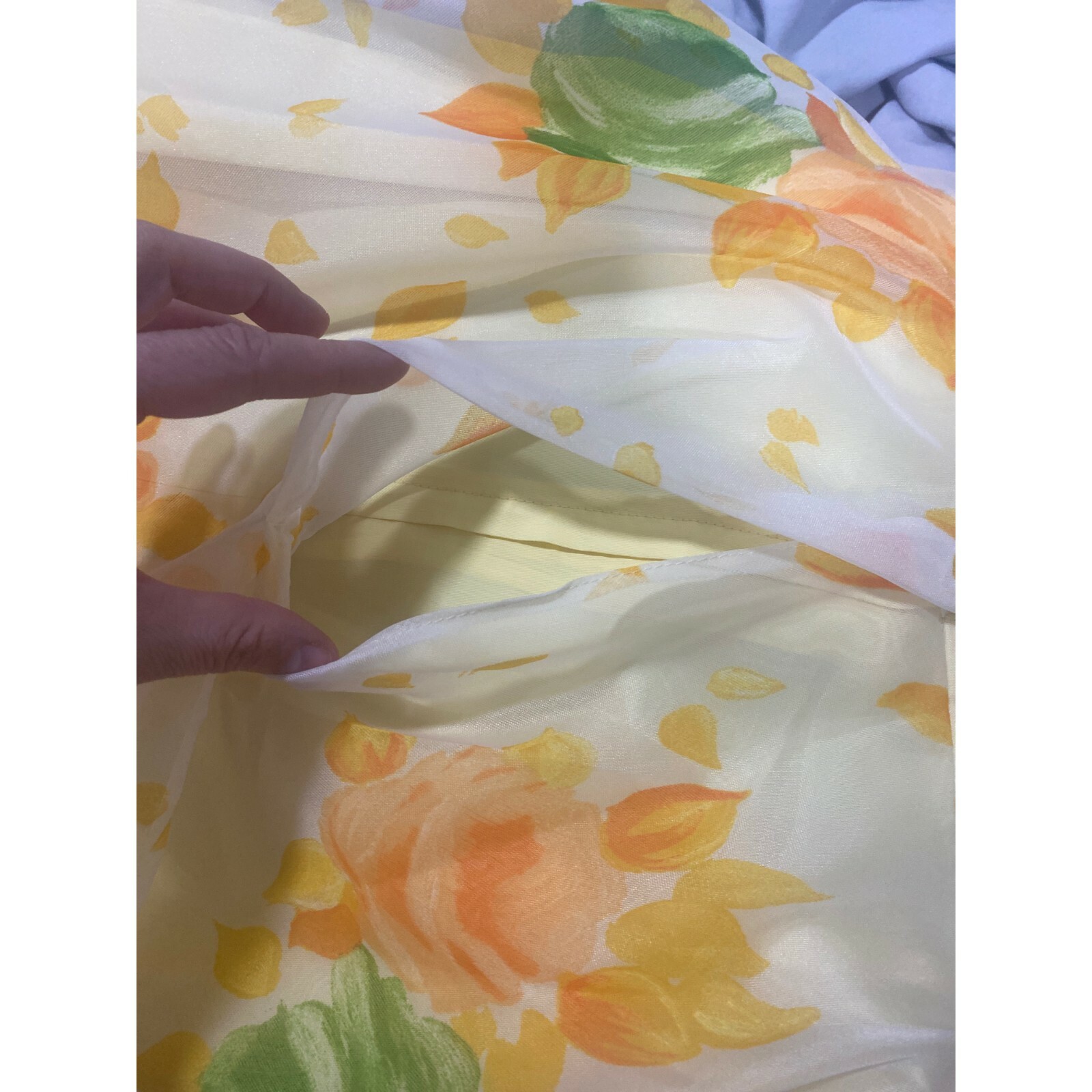 Lorrie Deb San Francisco Vintage Yellow Floral Tulle Sleeveless Dress 9/10