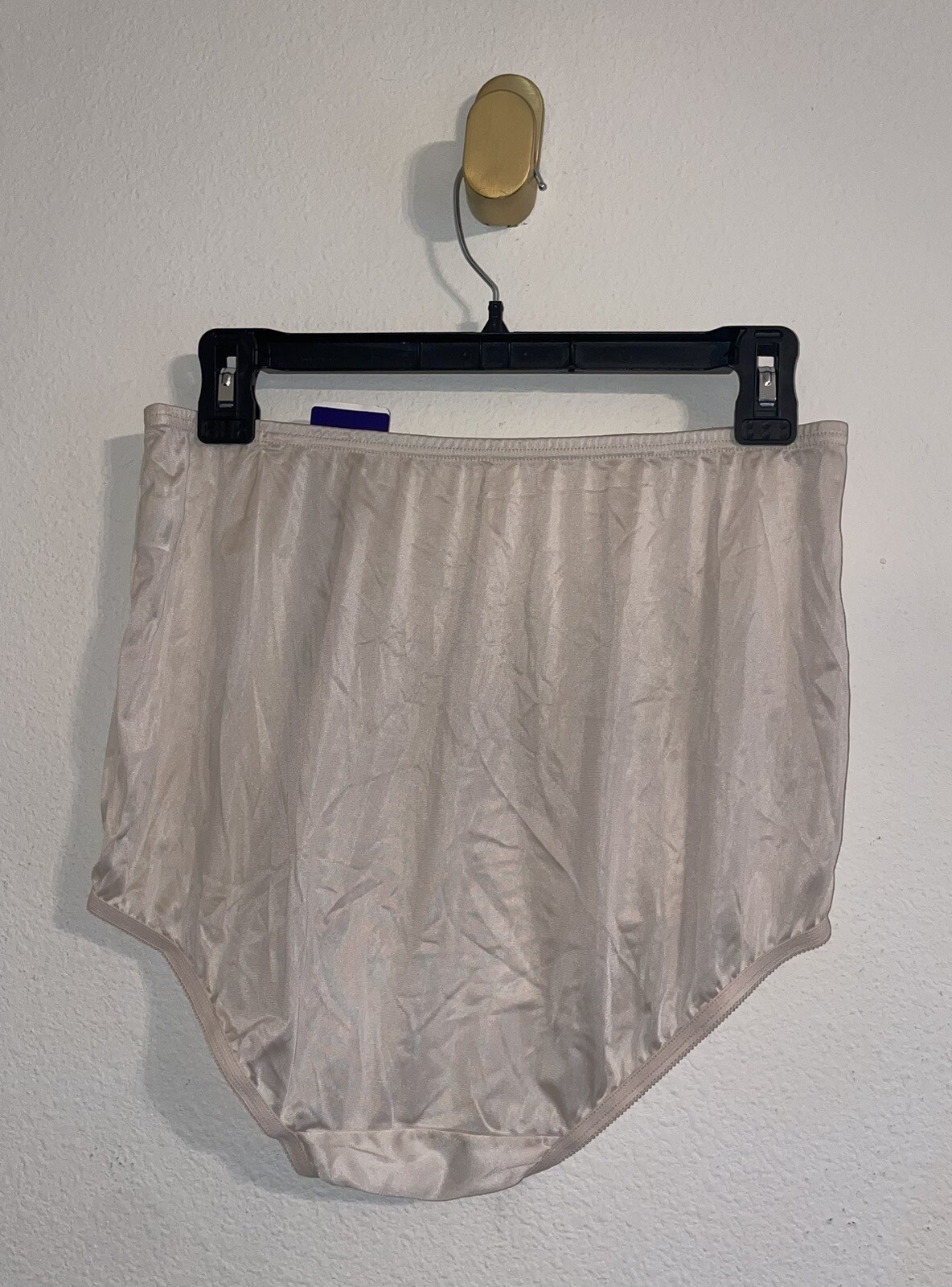 Vintage Vtg Vanity Fair 15-712 Nylon Satin Granny Panties Briefs 7/44 Fawn New