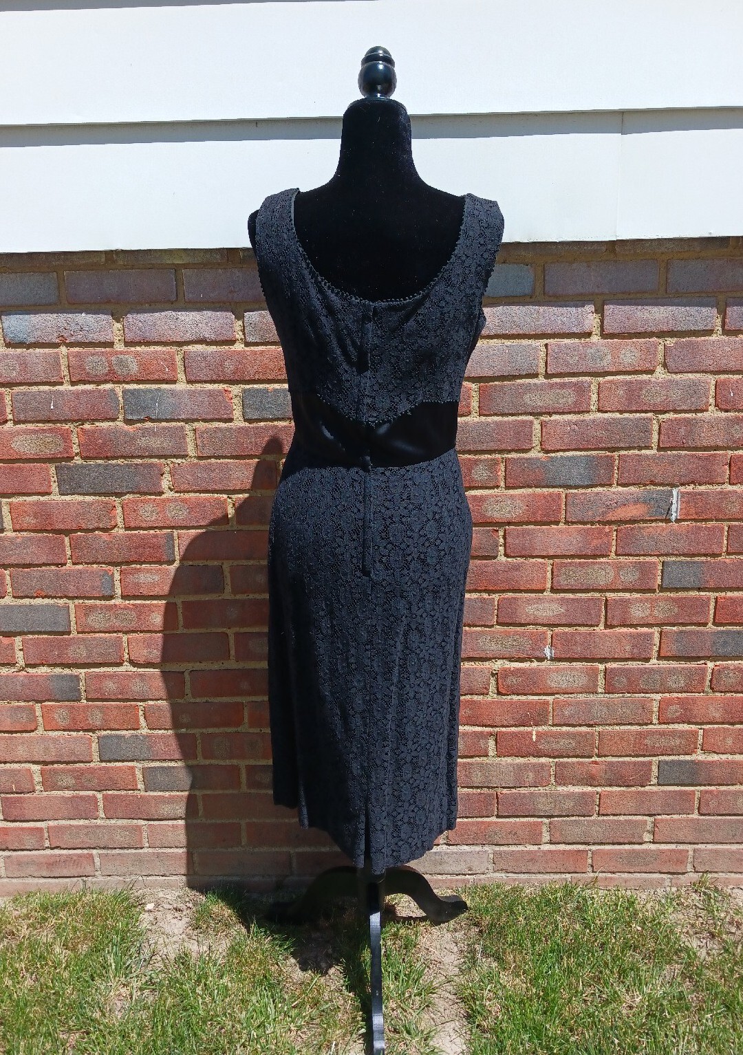 1960s Joan Leslie Lace Dress Little Black Dress UNION MADE Metal Zipper Vintage