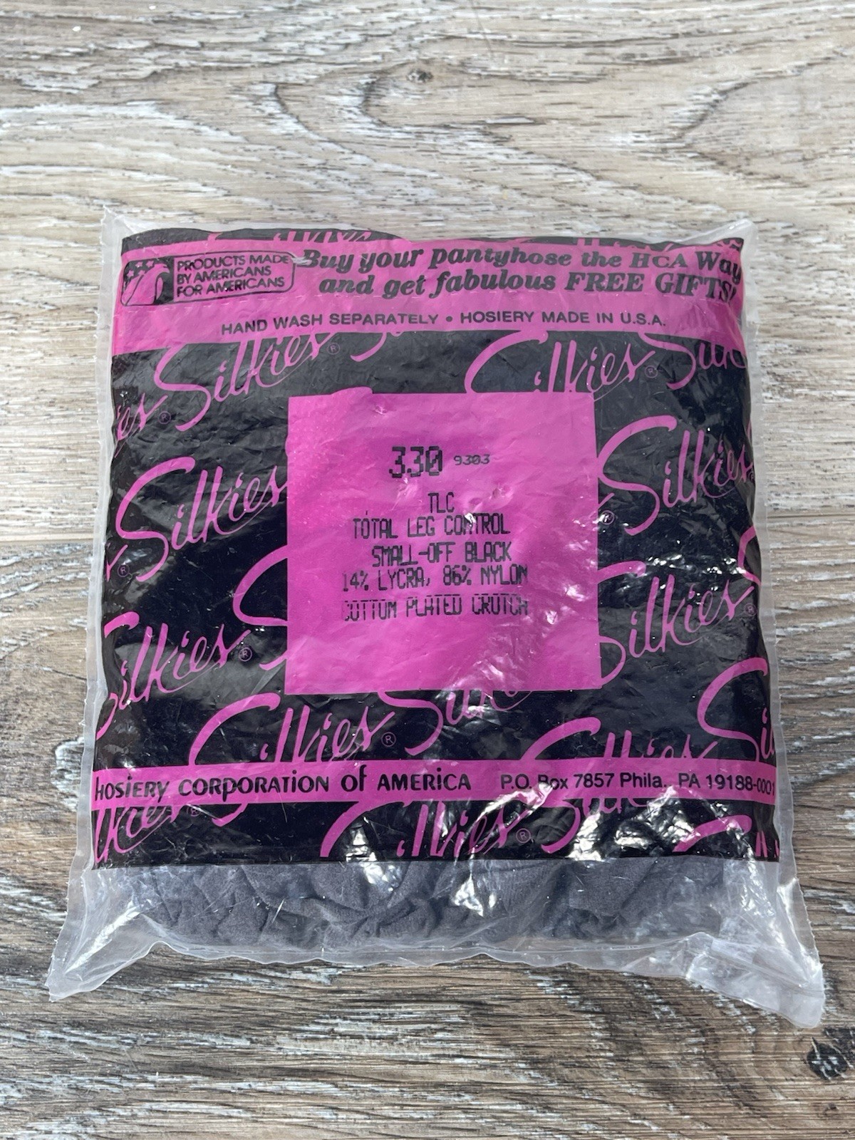 Vintage Silkies 330 Total Leg Control Pantyhose , Color Off Black Size Small