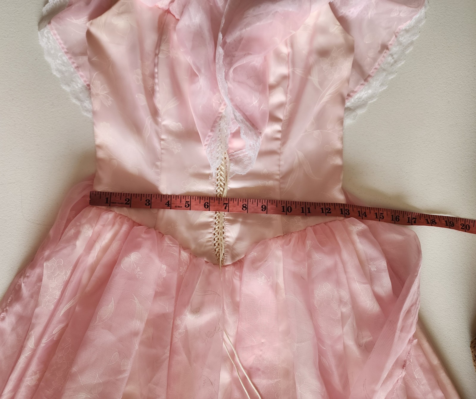 Vtg 80s Gunne Sax Jessica McClintock Lace Corset Prairie Maxi Cottagecore Small